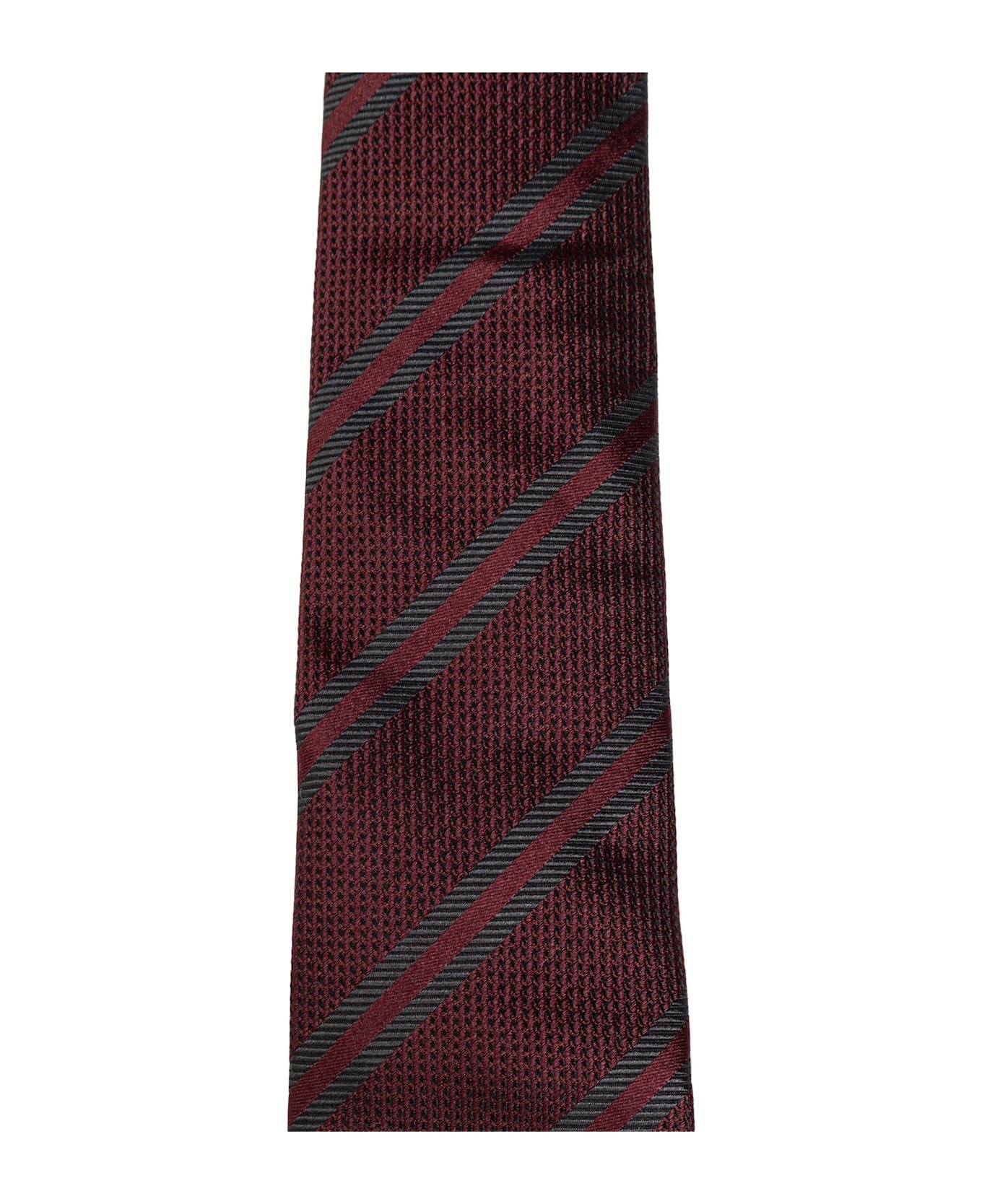 Dolce & Gabbana Stripe Printed Tie - Bordeaux