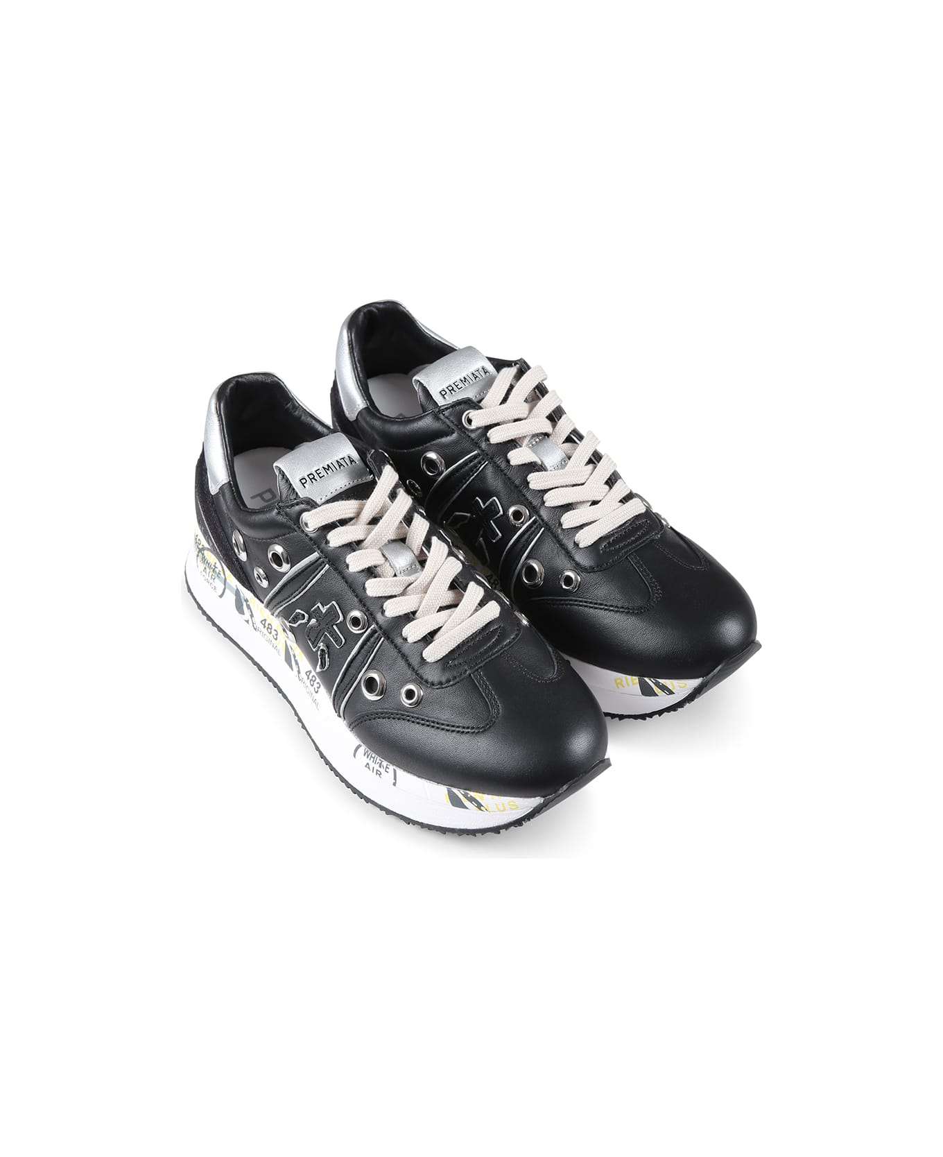 Premiata Conny 6553 Black Sneakers For Woman - Black