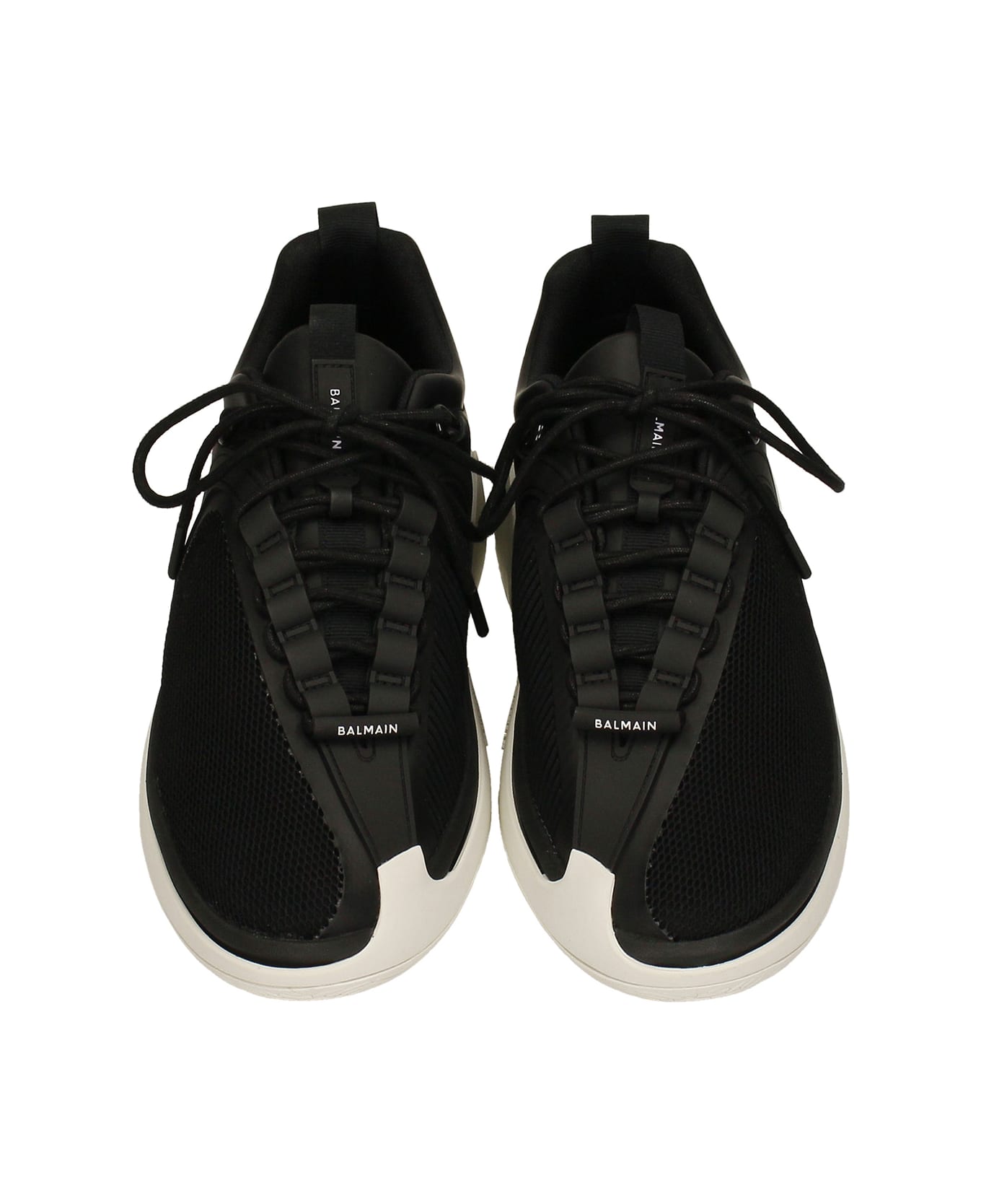 Balmain B-runner Sneakers In Black Polyester - black