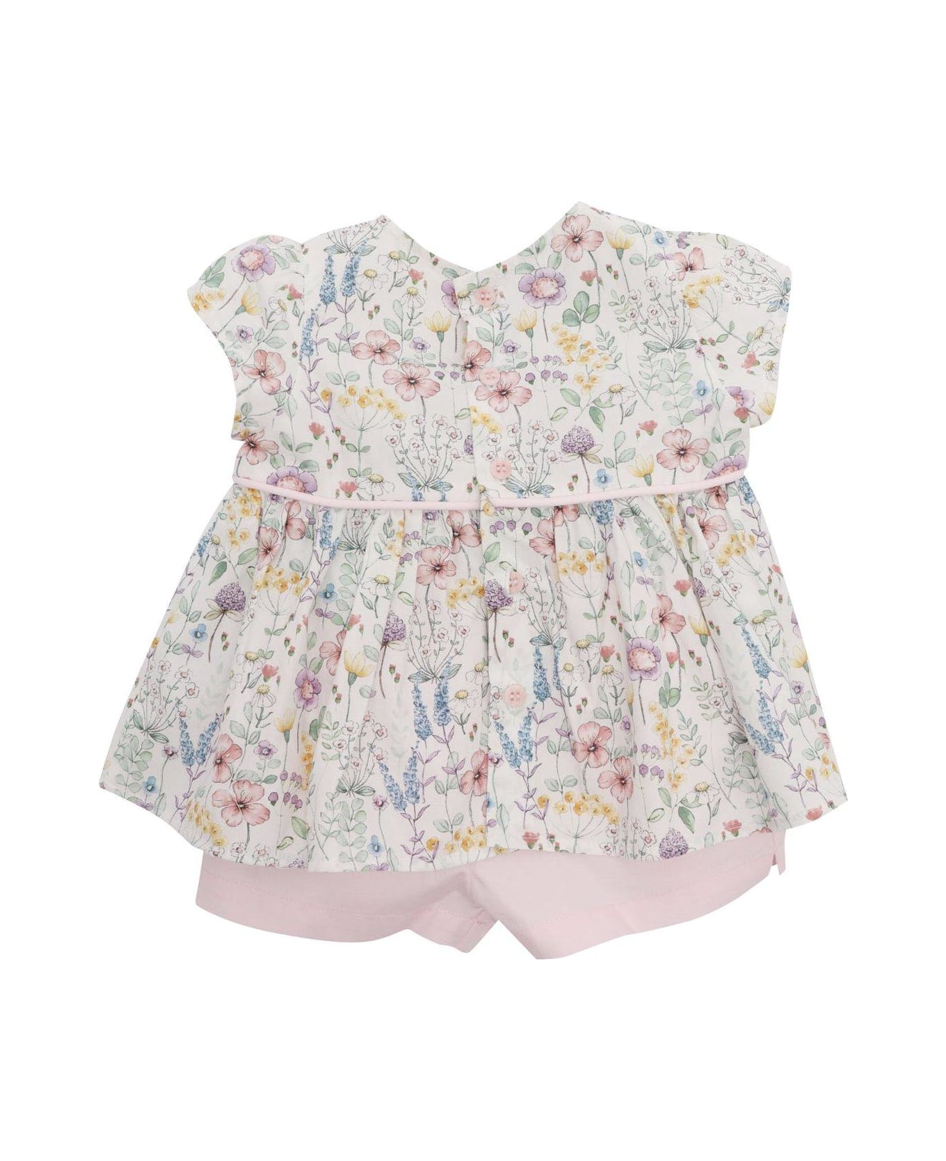 Il Gufo Floral Printed Two Piece Short Set - Rosa 