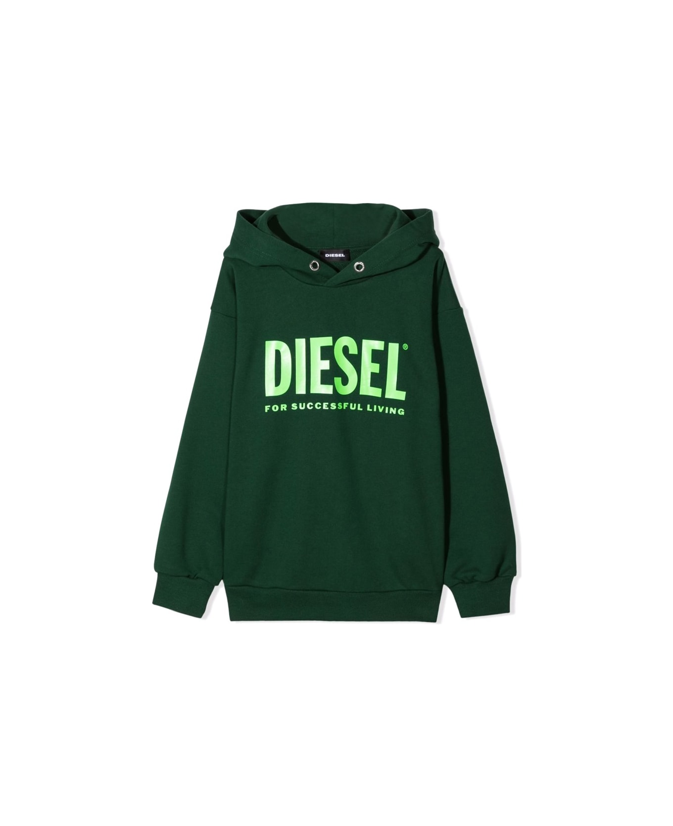 Diesel Logo Over Felpa - GREEN
