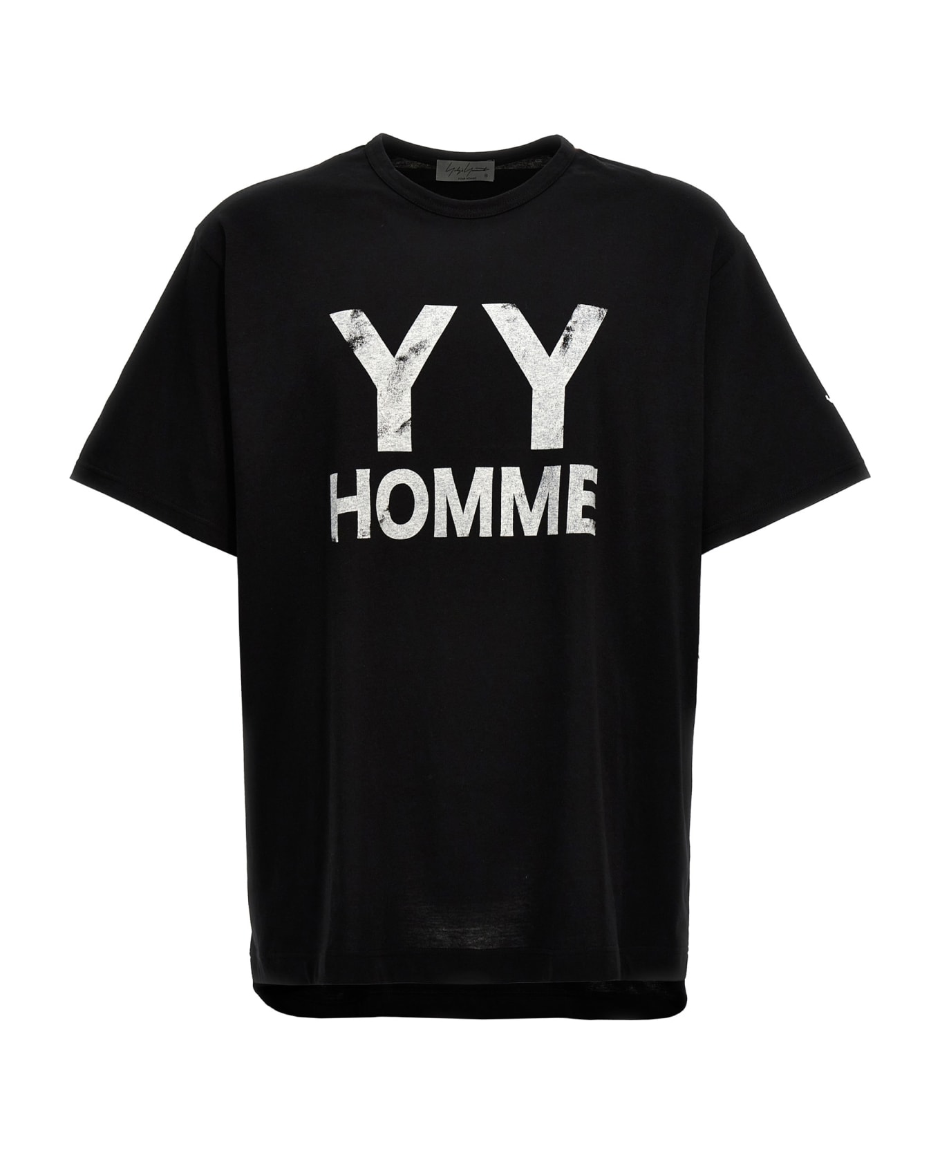 Yohji Yamamoto Logo Print T-shirt - White/Black