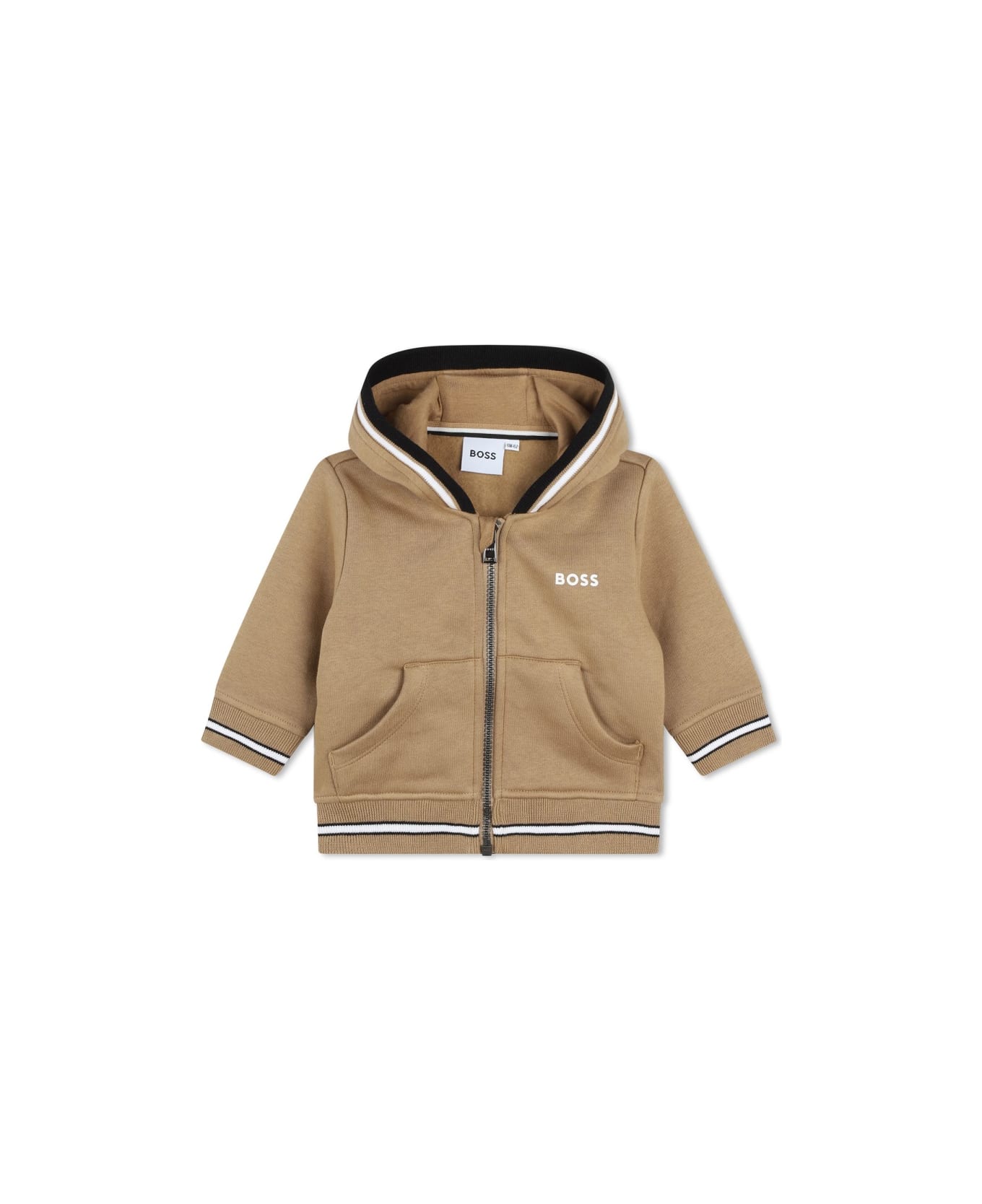 Hugo Boss Hooded Cardigan - BEIGE