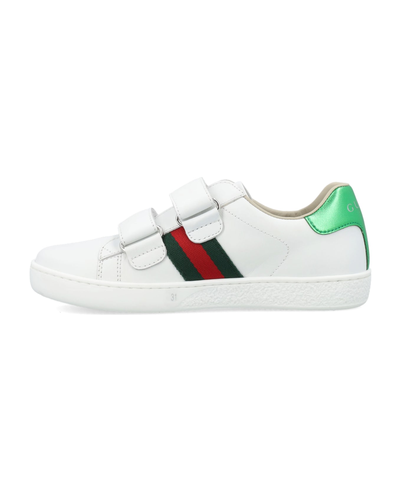 Gucci Ace Leather Sneaker - WHITE シューズ