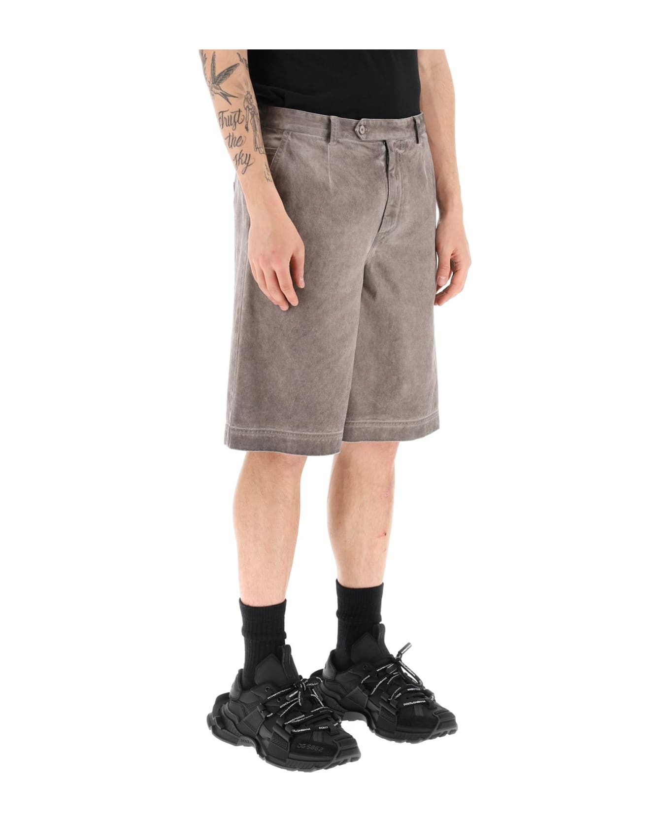 Dolce & Gabbana Bermuda Shorts - Marrone/grigio