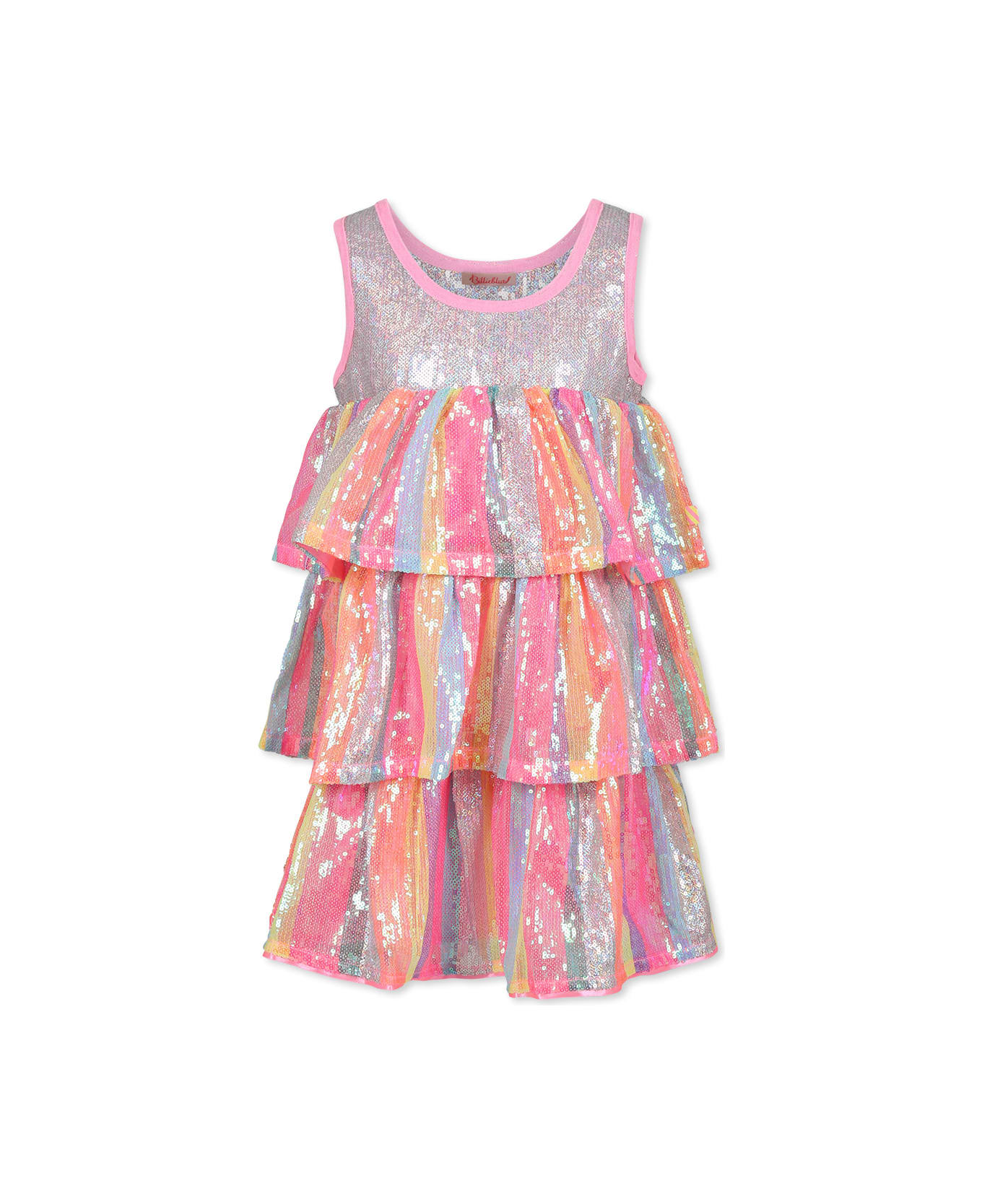 Billieblush Multicolor Dress For Girl With Sequins - Multicolor