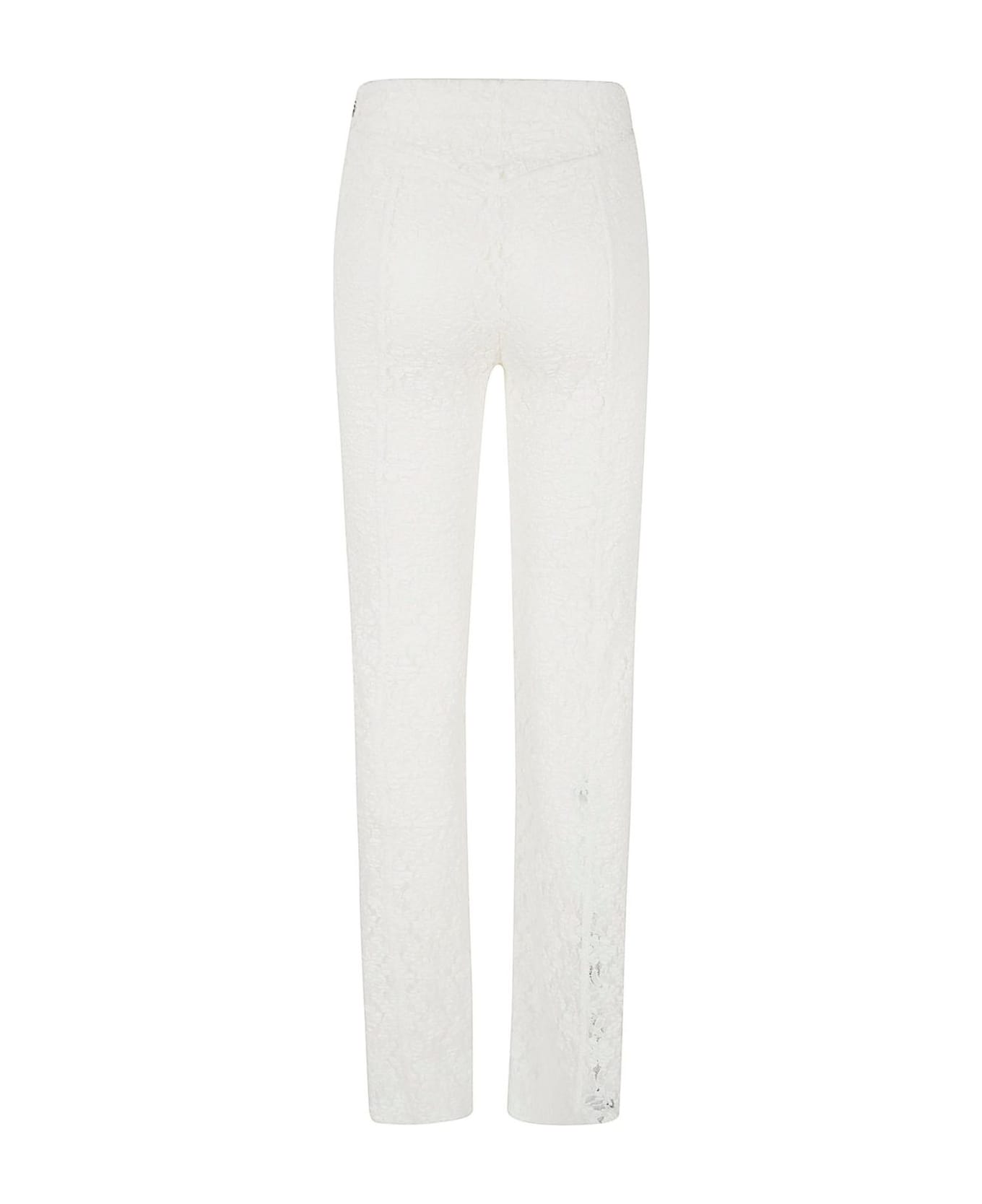 Rotate by Birger Christensen Lace Flared Pants - Bright white