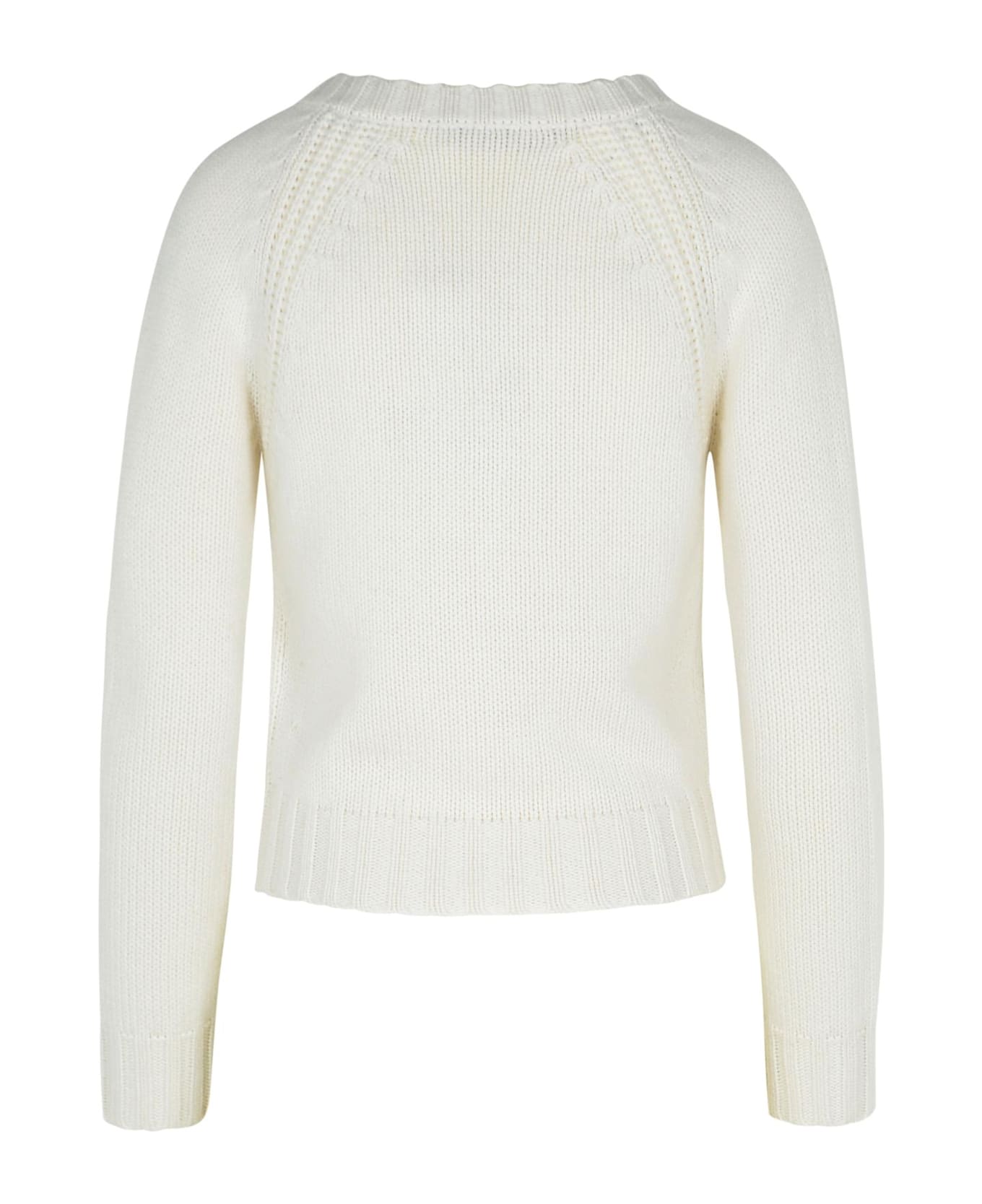 Max Mara 'cancan' Ivory Cashmere Sweater - Ivory