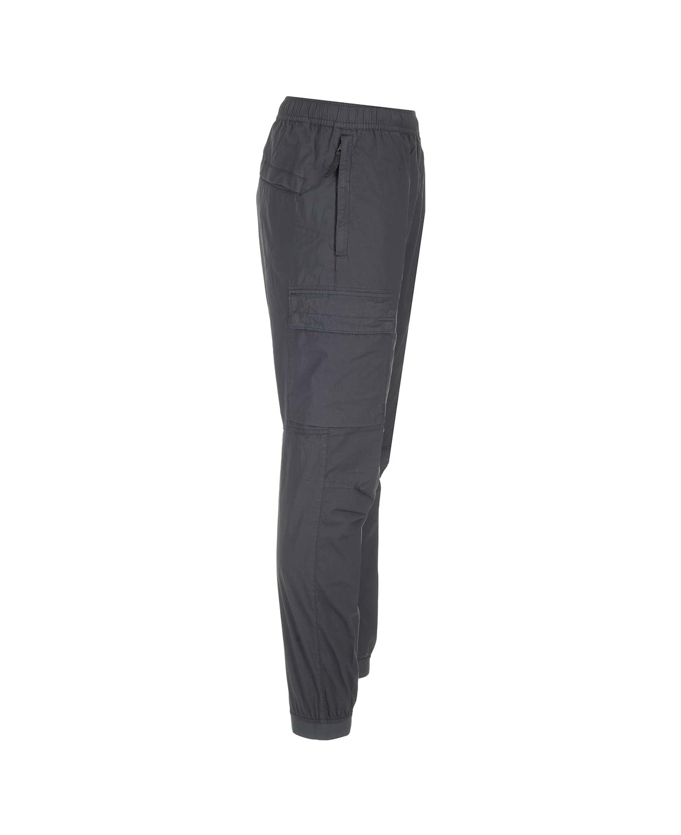 Stone Island Cargo Trousers In Stretch Cotton Canvas 31303 - Blue