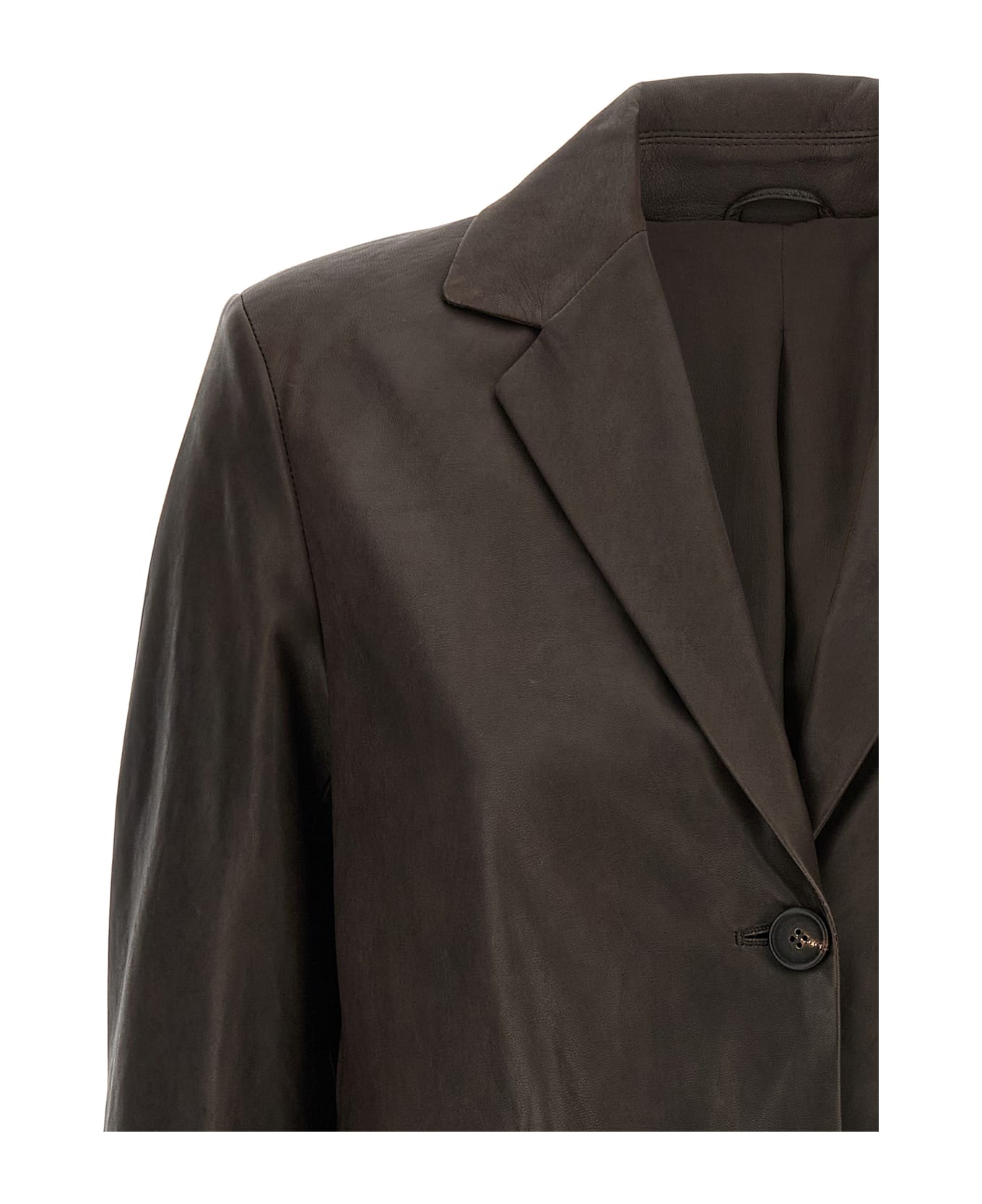 Brunello Cucinelli Blazer Nappa Monile - Brown