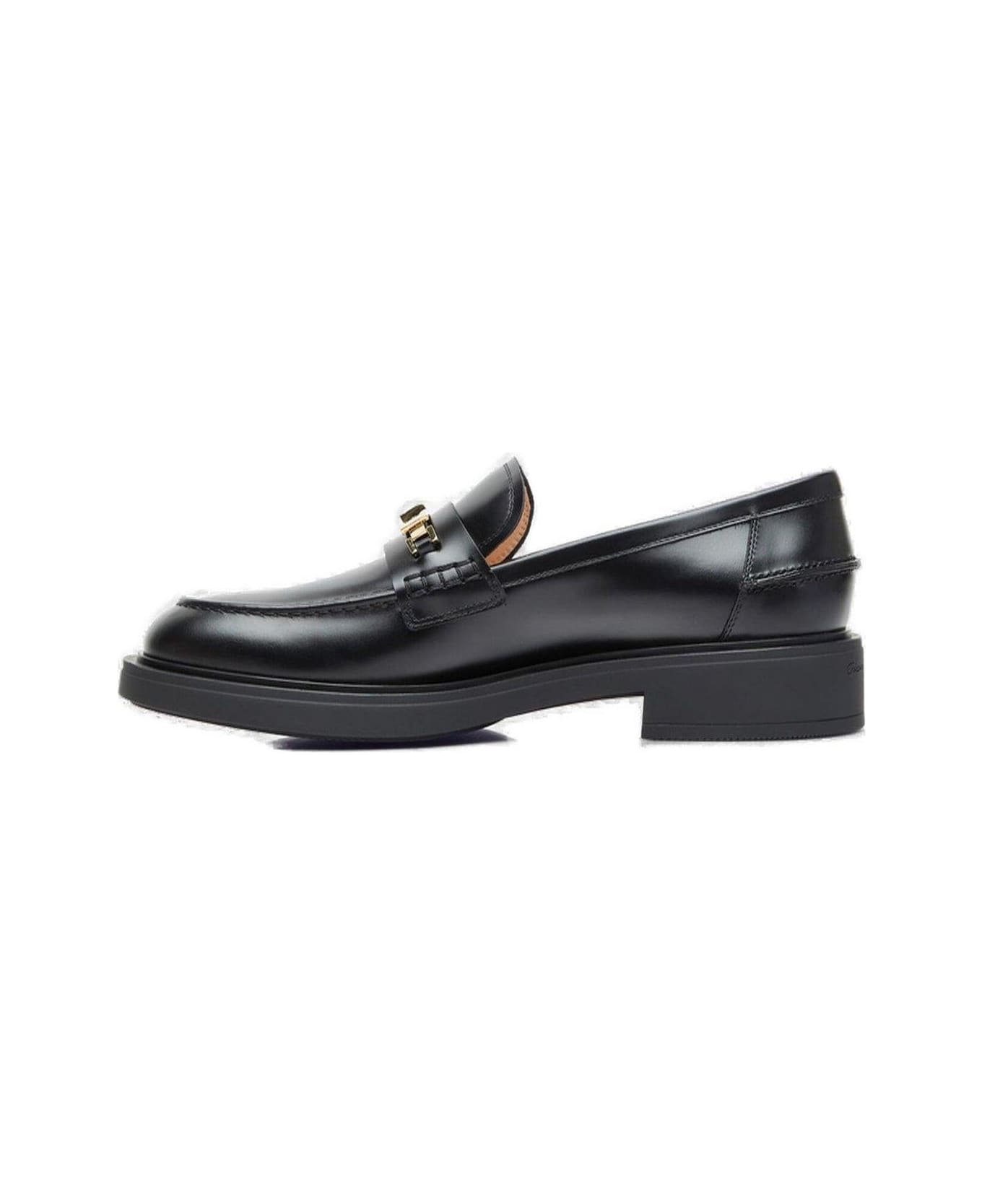 Gianvito Rossi Martine Round Toe Loafers - DVD NERO