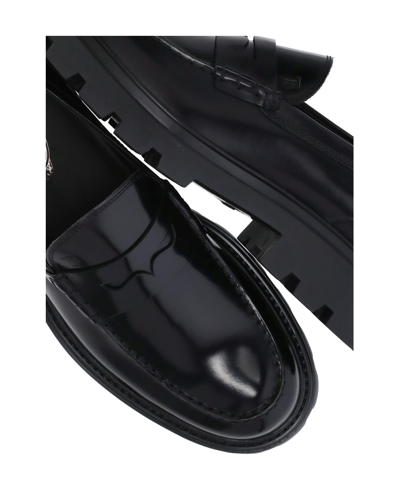 Tod's Leather Moccasin Loafers - Black