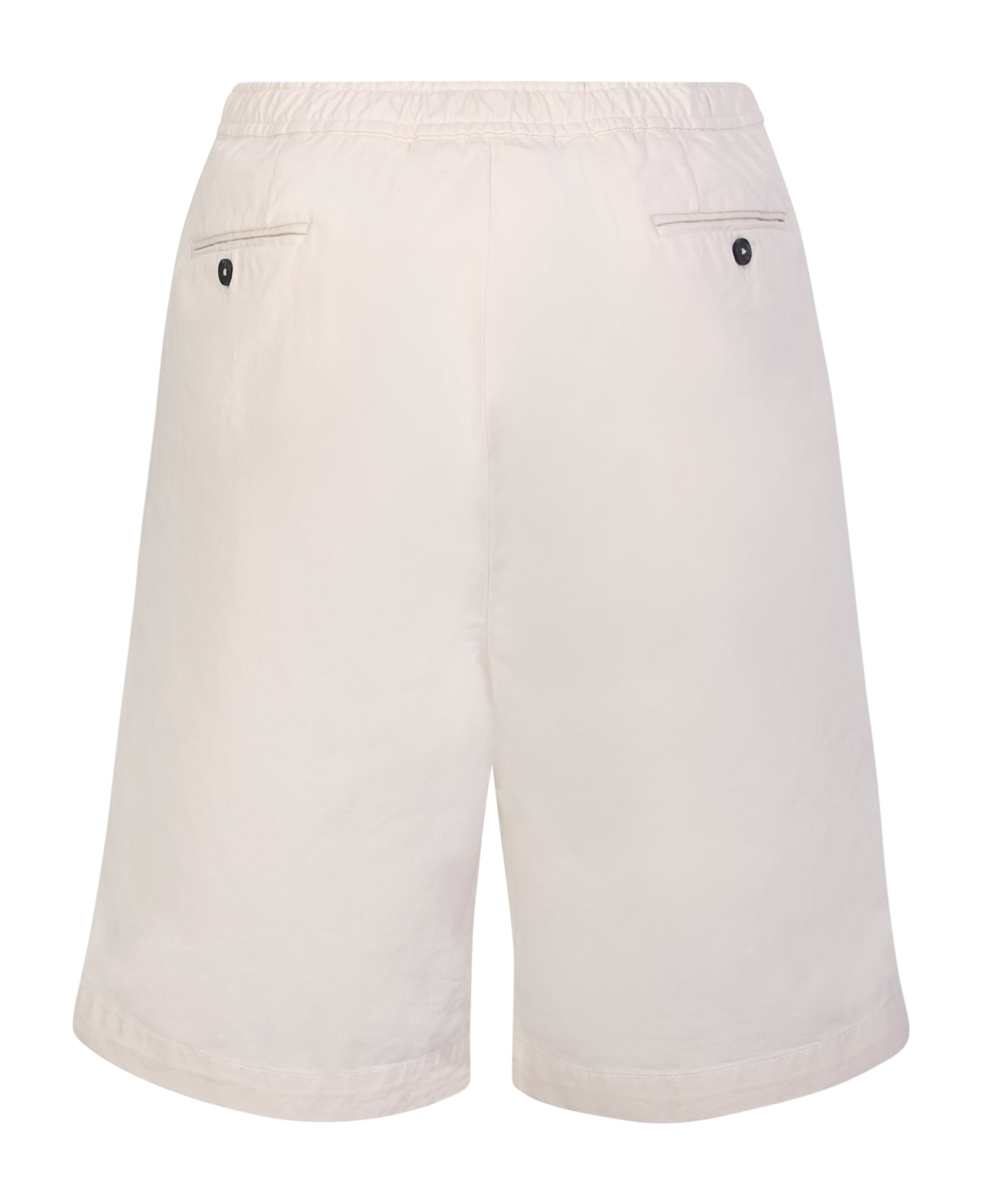 Officine Générale Light Beige Cotton Shorts - Beige
