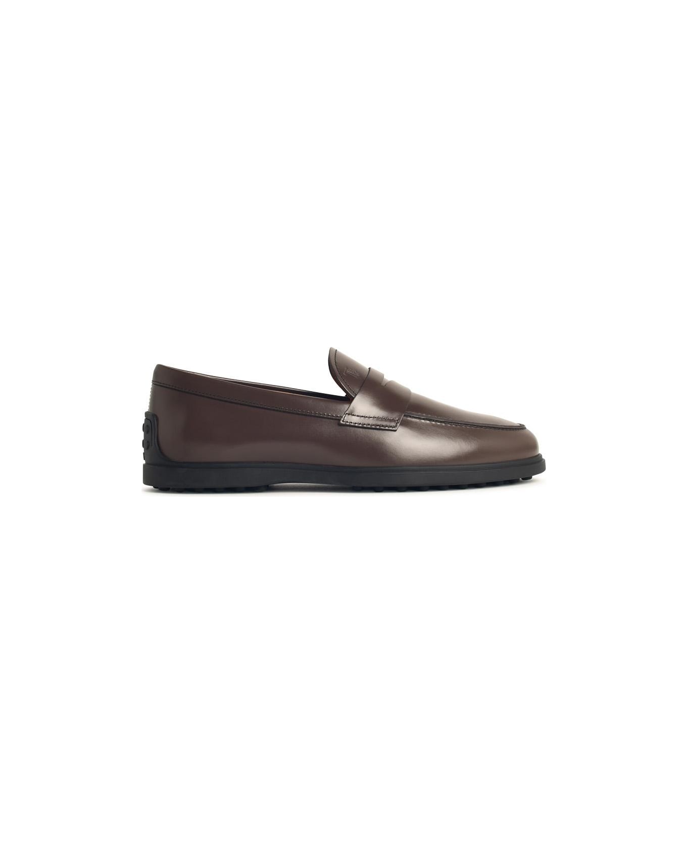 Tod's Brown Leather Loafers - Brown