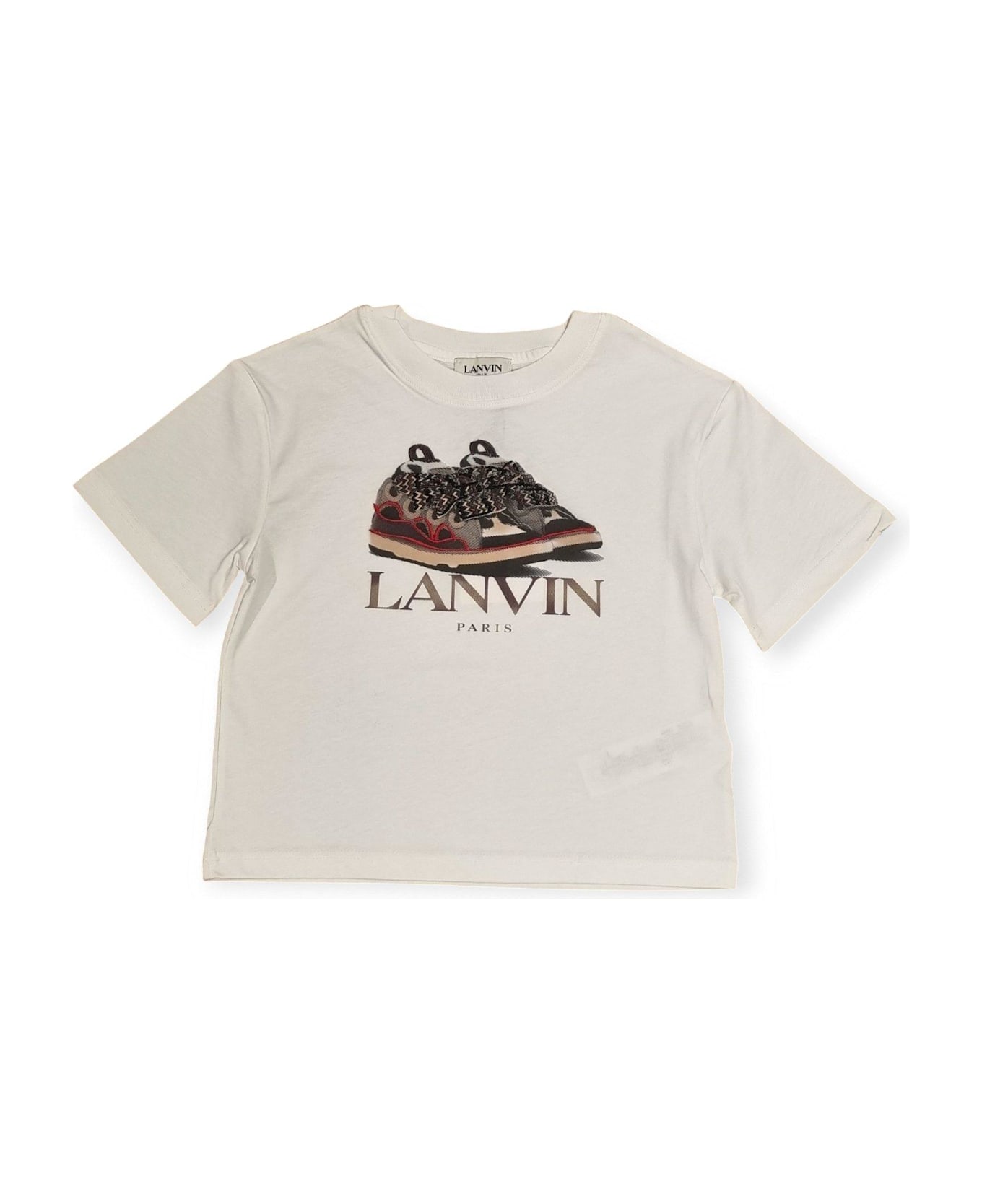 Lanvin Logo-printed Short-sleeved Crewneck T-shirt - Bianco