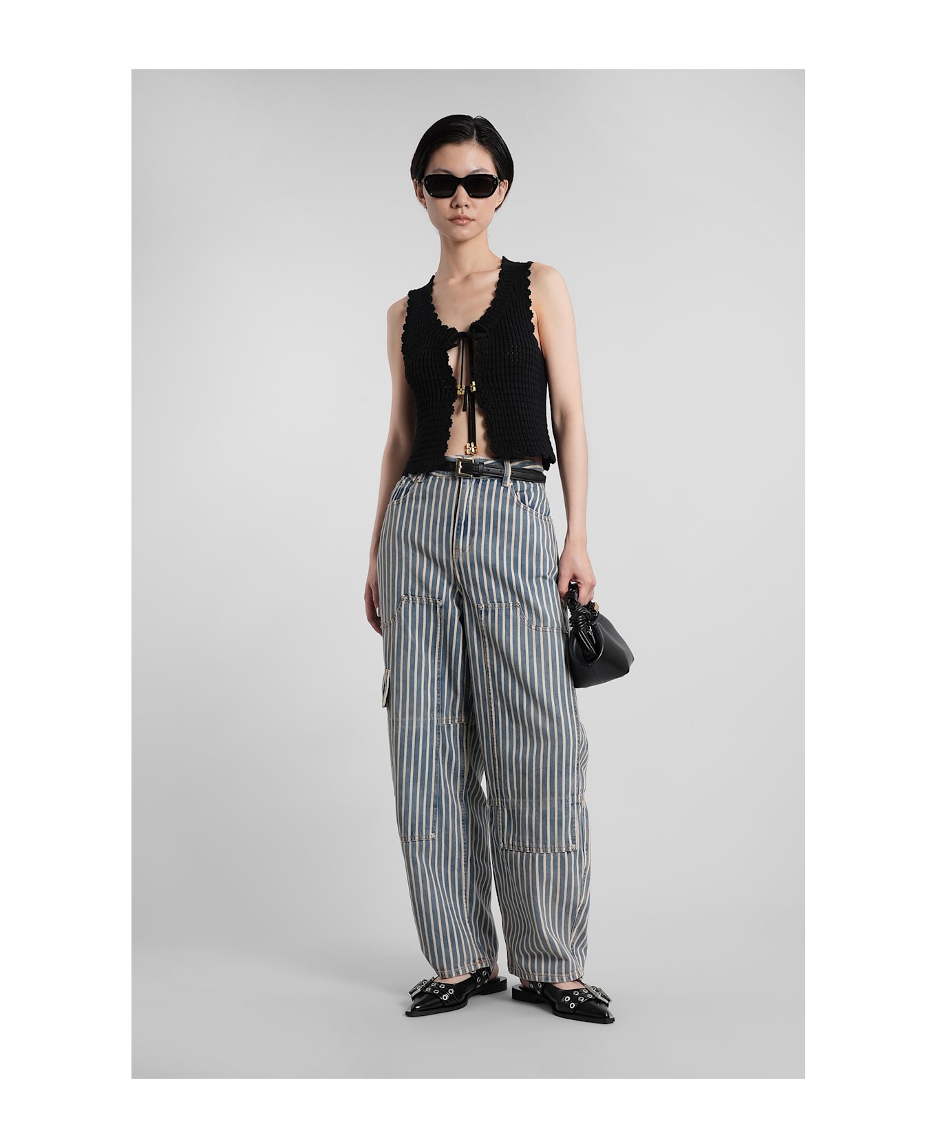 Ganni Jeans In Blue Cotton - blue