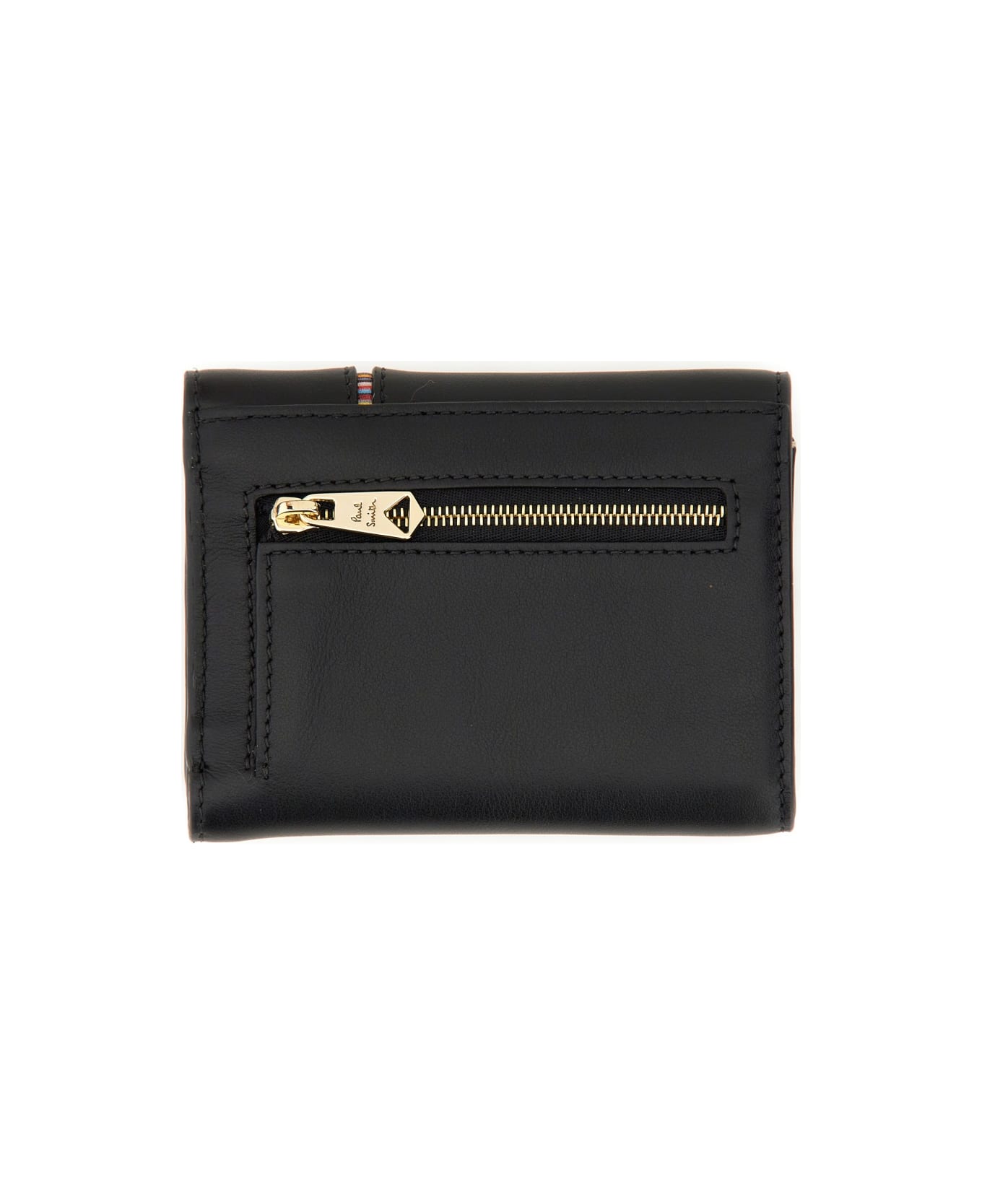 Paul Smith Tri-fold Leather Wallet - BLACK