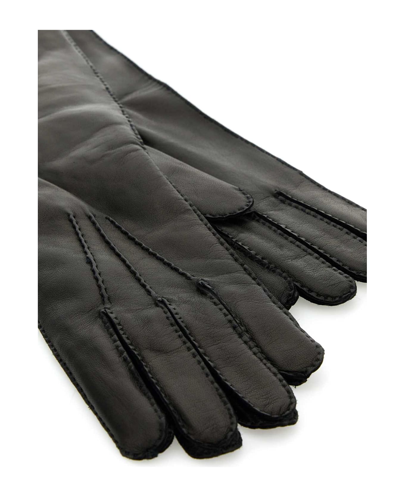 Miu Miu Black Nappa Leather Gloves - NERO