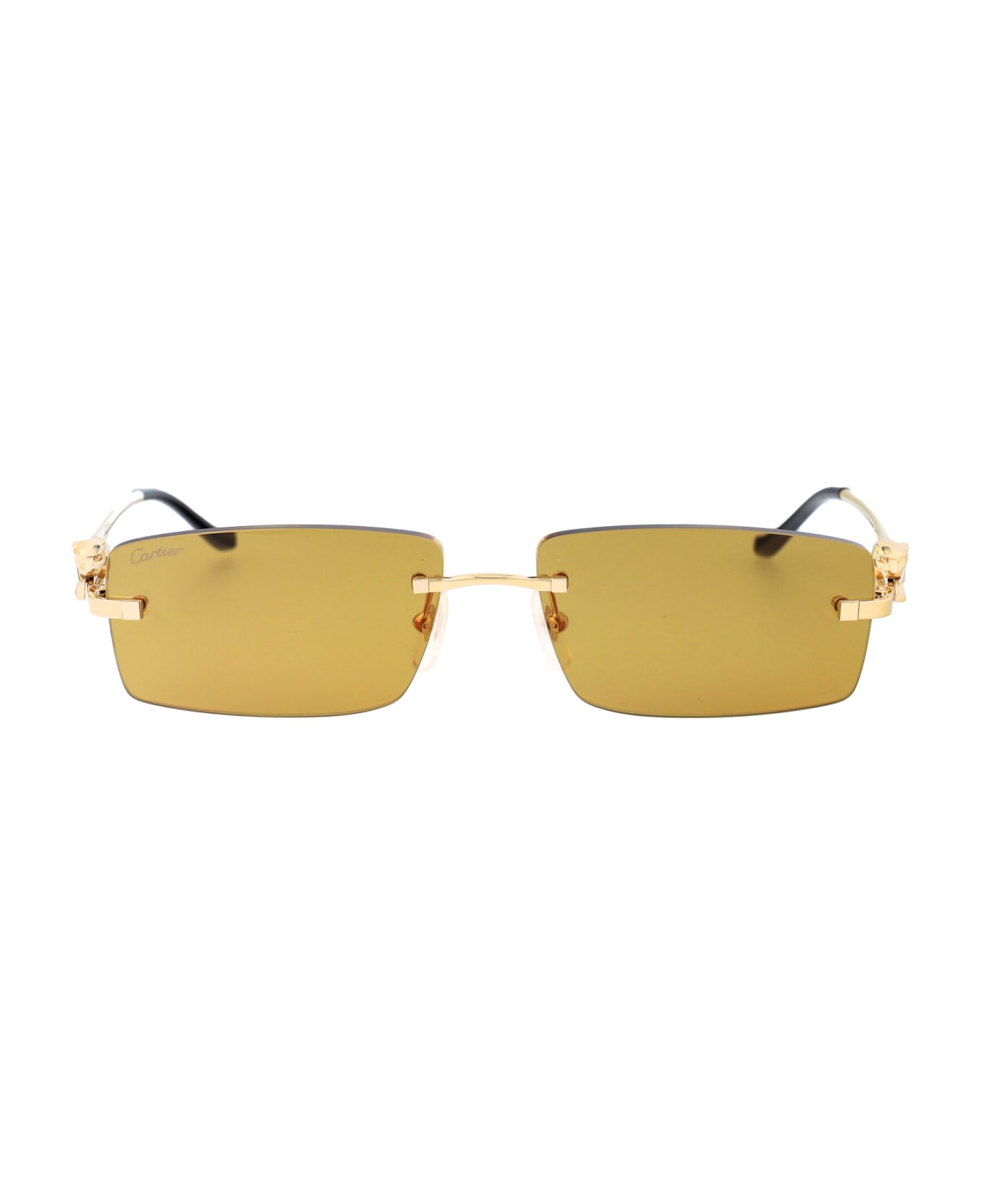 Cartier Eyewear Ct0430s Sunglasses - 003 GOLD GOLD YELLOW