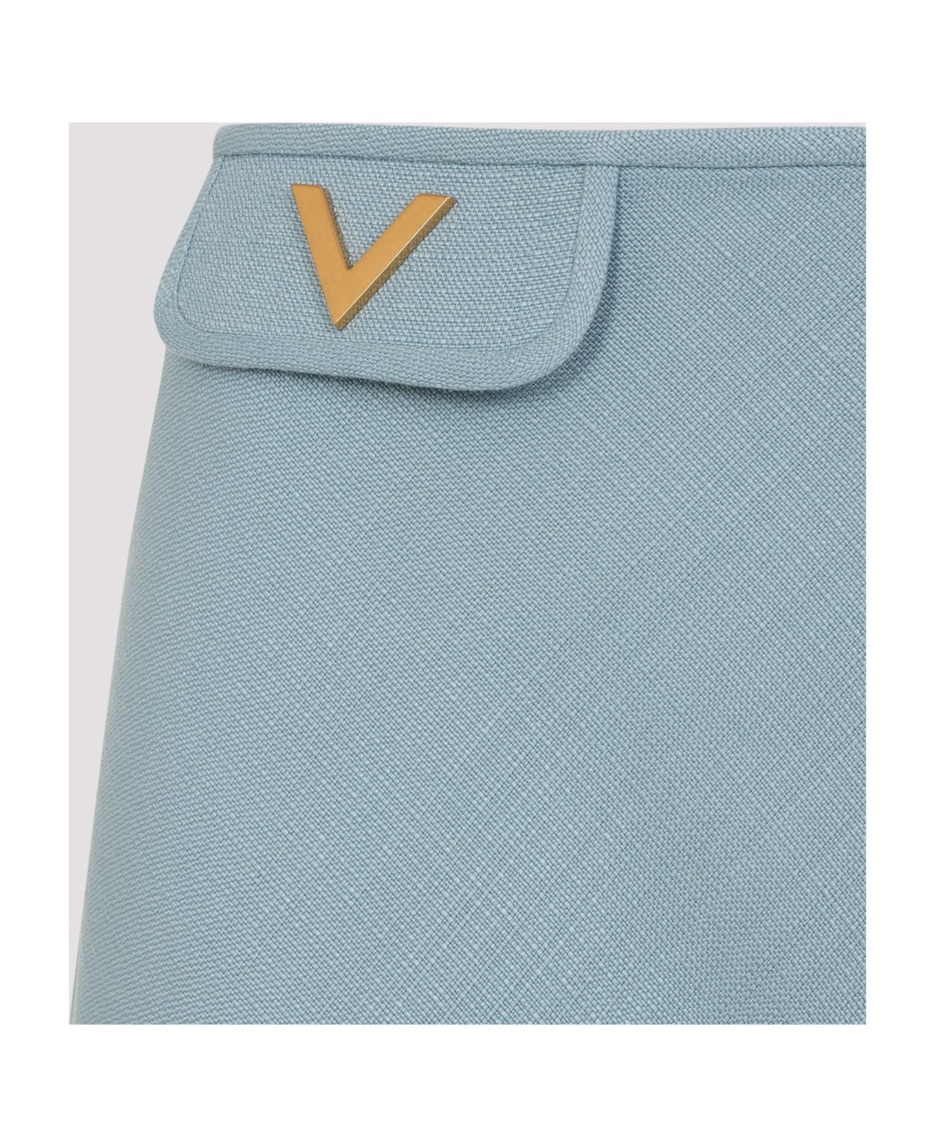 Valentino Viscose Midi Skirt - Bwd Bluish Grey