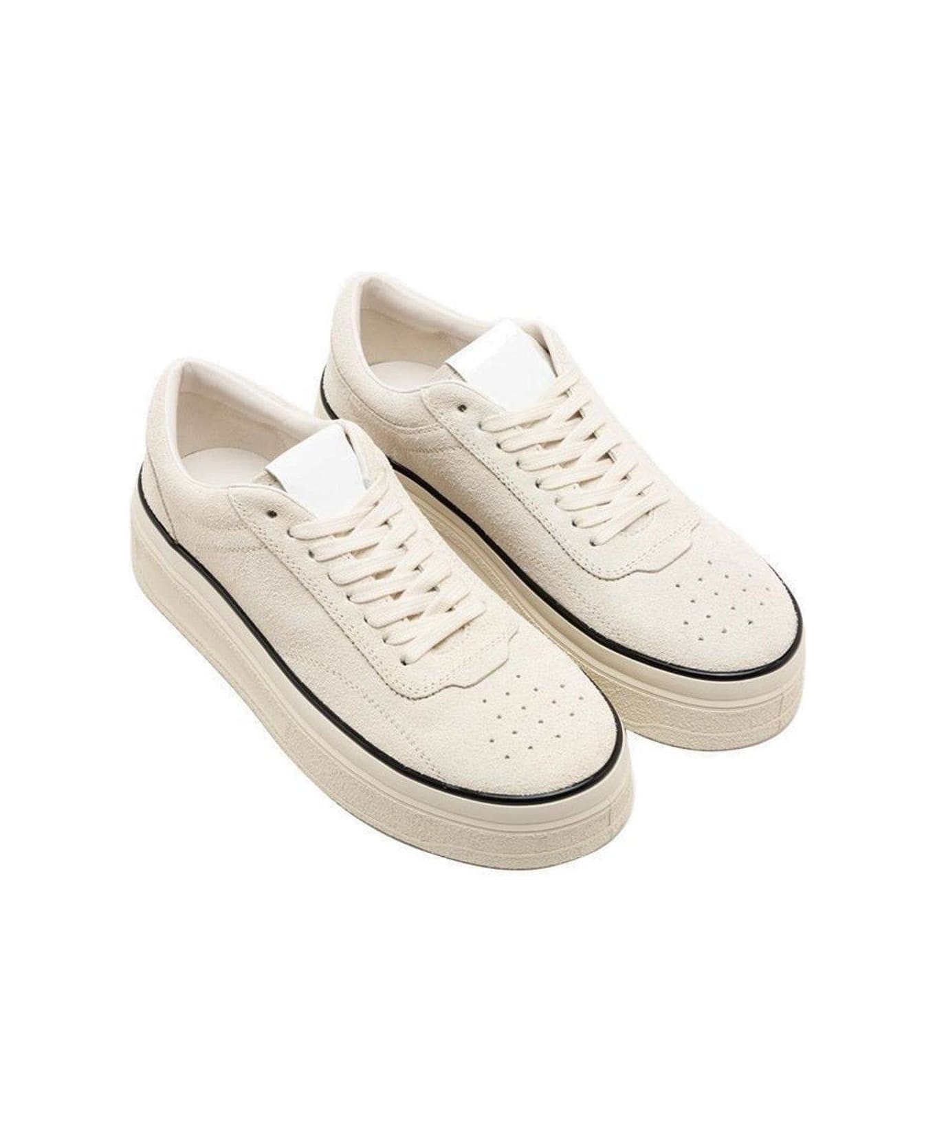 Jil Sander Platofrm Low-top Sneakers - White