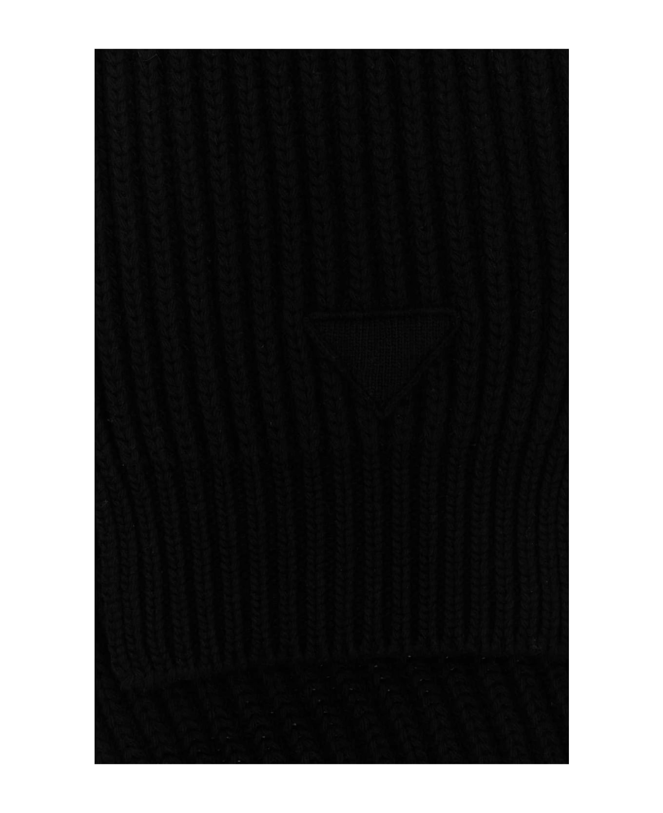 Prada Black Wool Blend Scarf - NERO