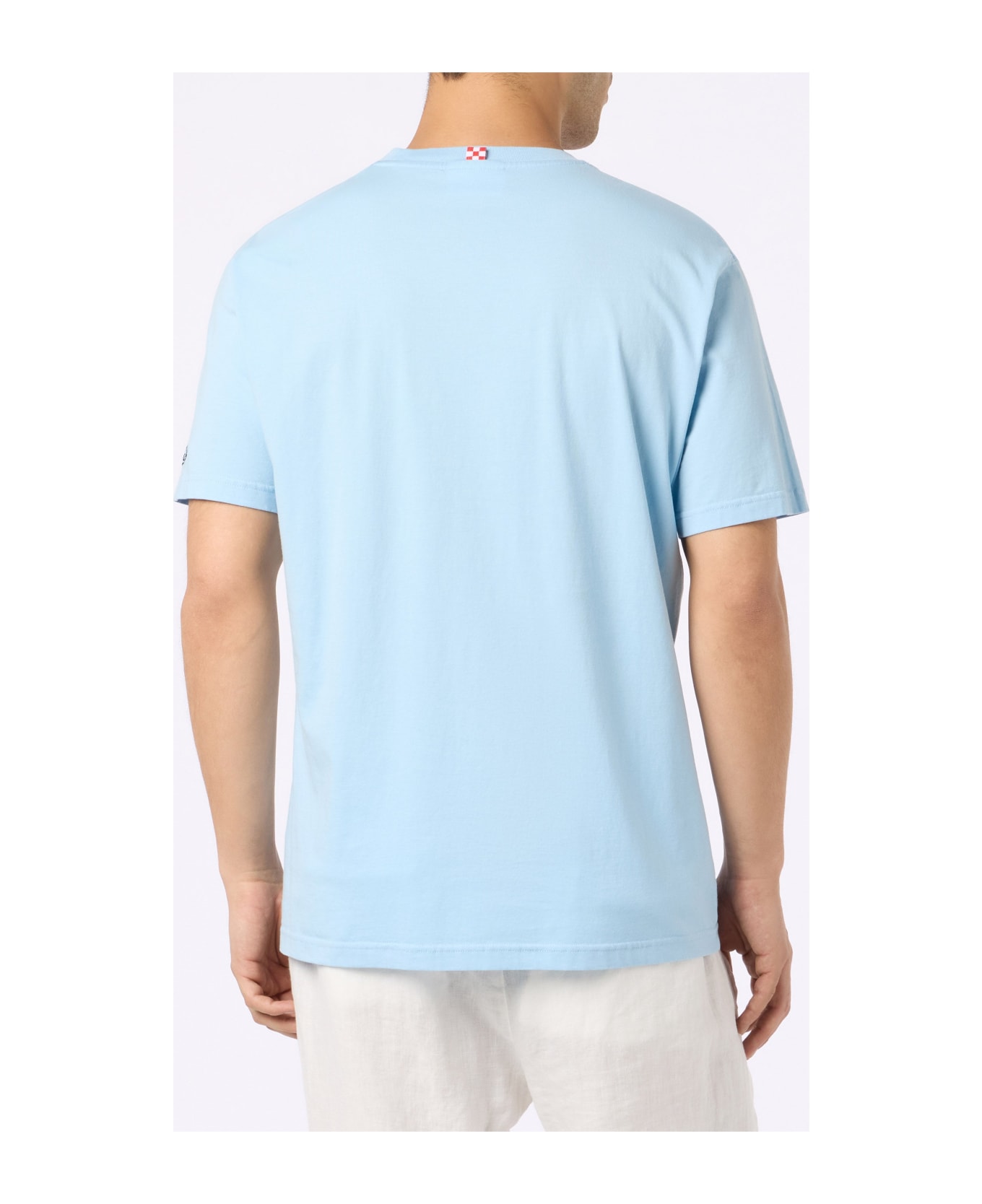 MC2 Saint Barth Man T-shirt With Big Babol Crab Placed Print And Embroidery | Big Babol Special Edition - SKY