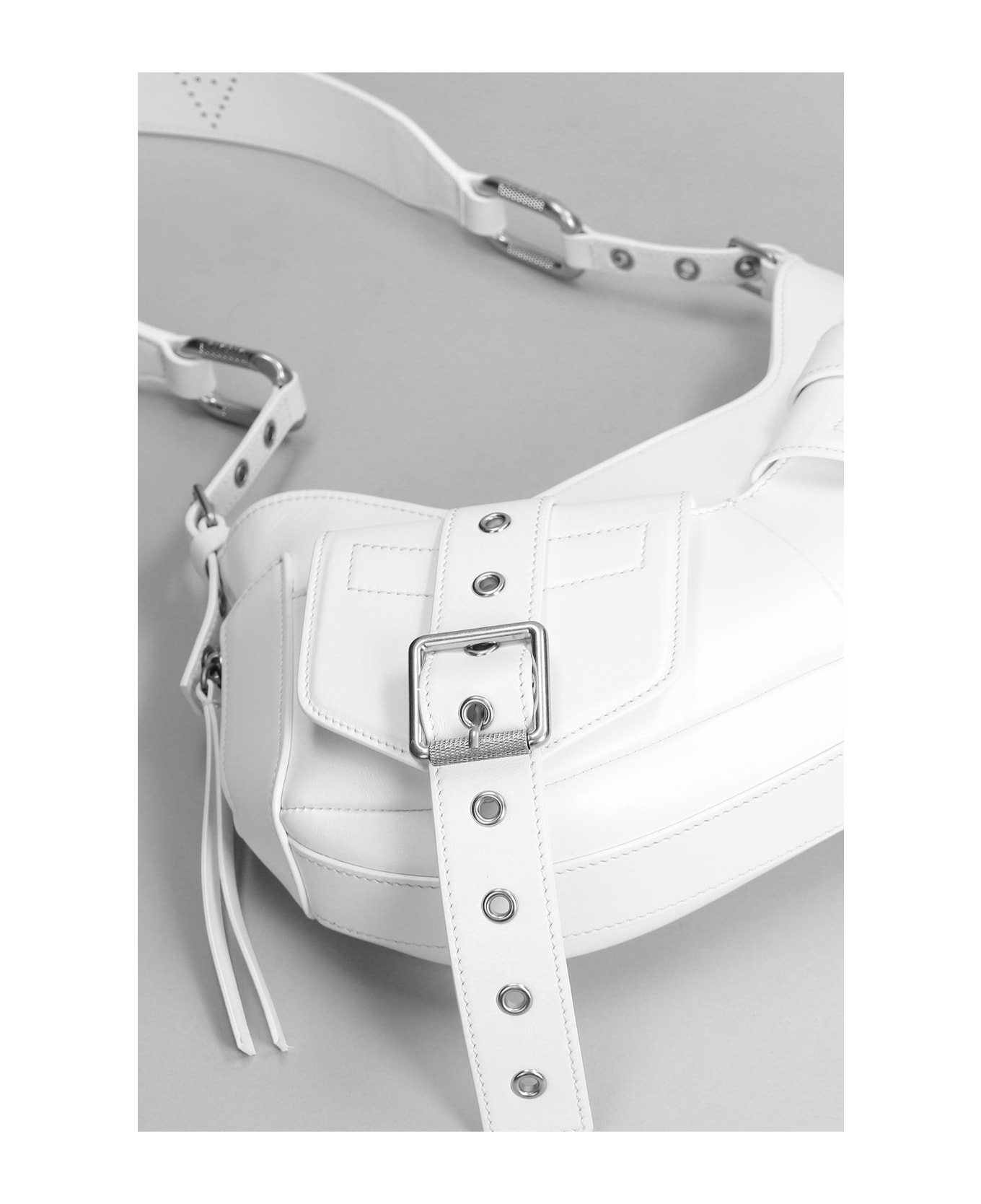 Biasia Shoulder Bag In White Leather - white