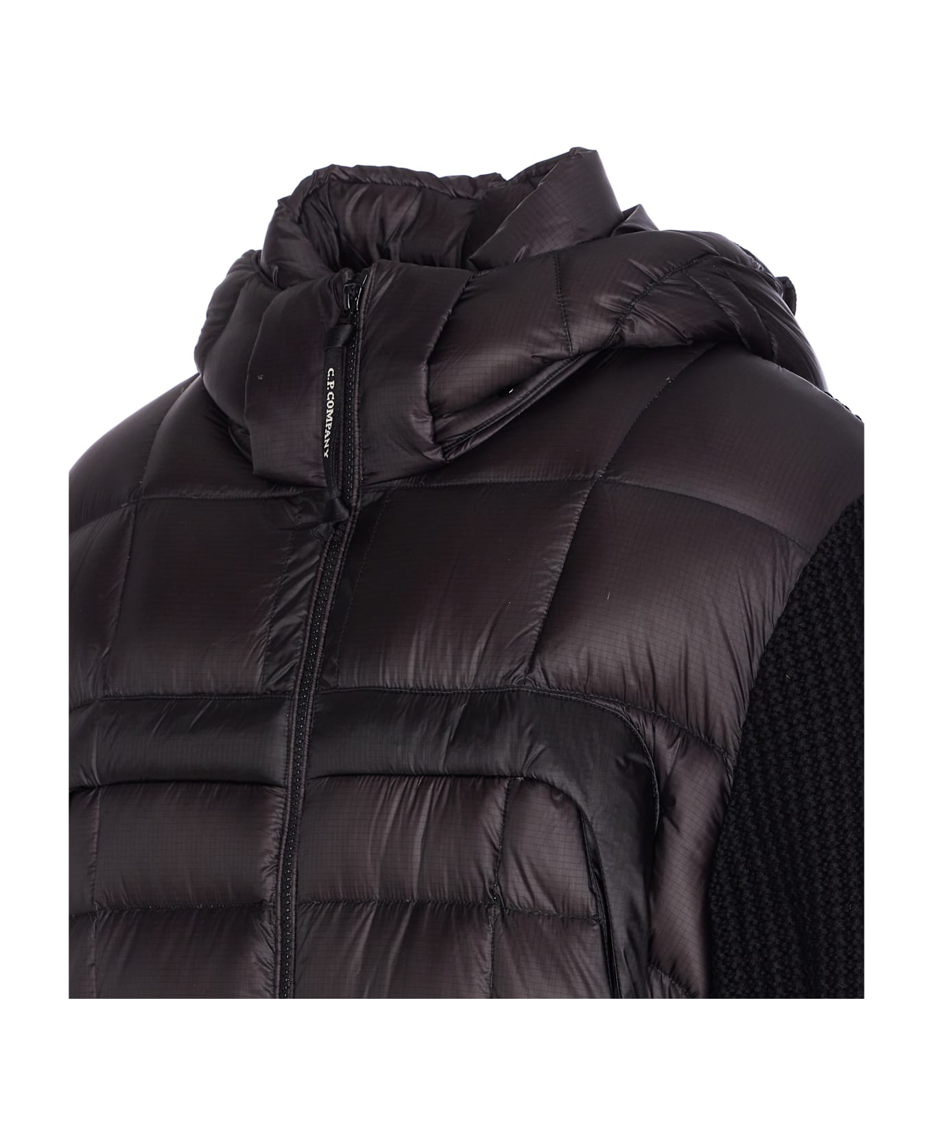 C.P. Company Padded And Knitted Goggle Jacket - Black