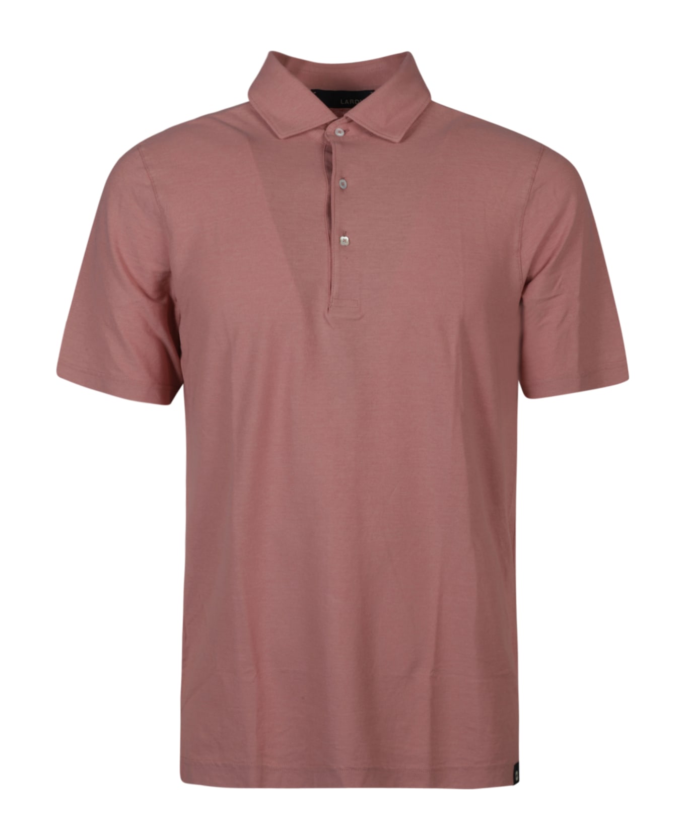 Lardini Regular Fit Plain Polo Shirt - Pink