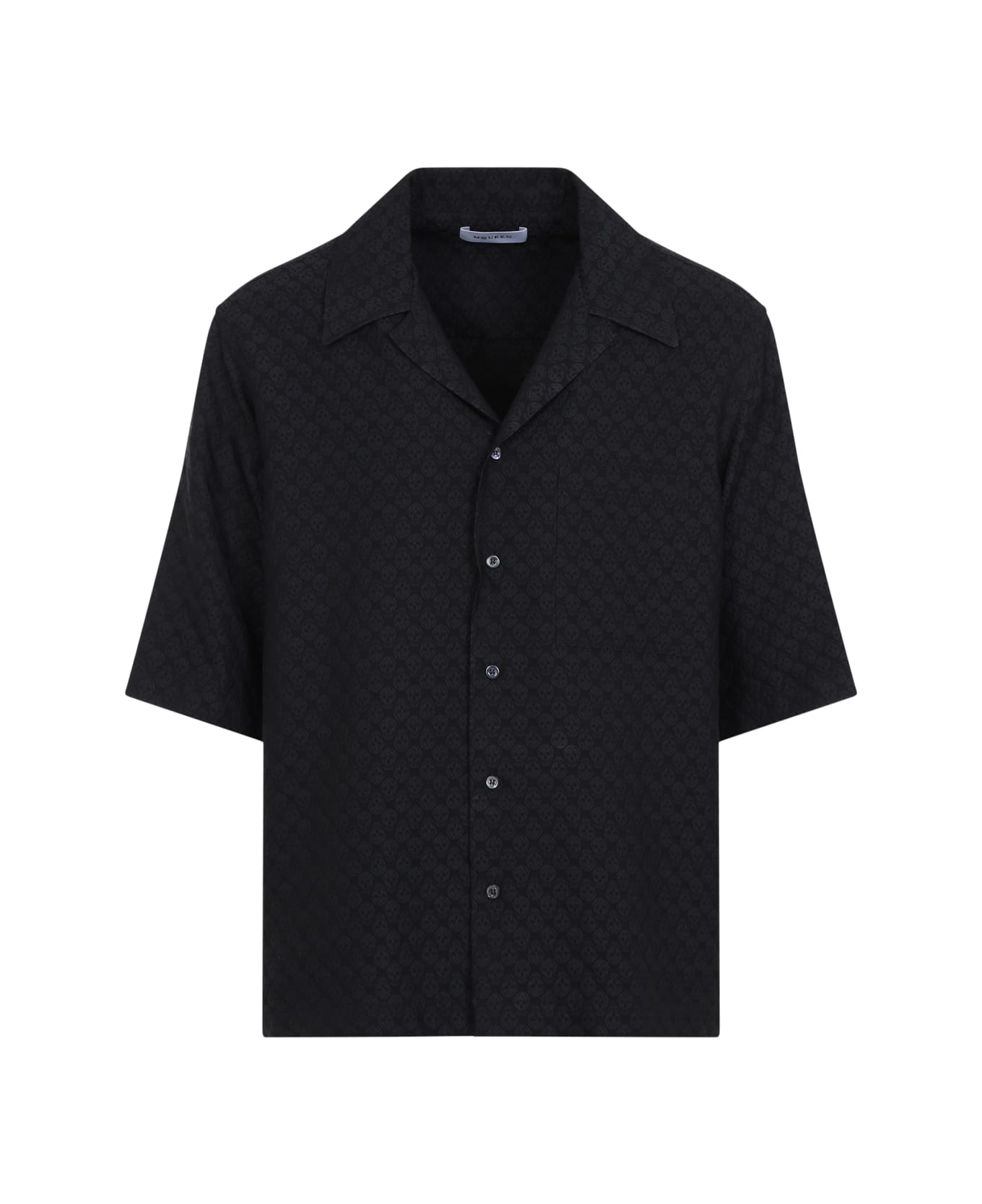 Alexander McQueen Camp Collar Hawaiian Shirt - Black Black