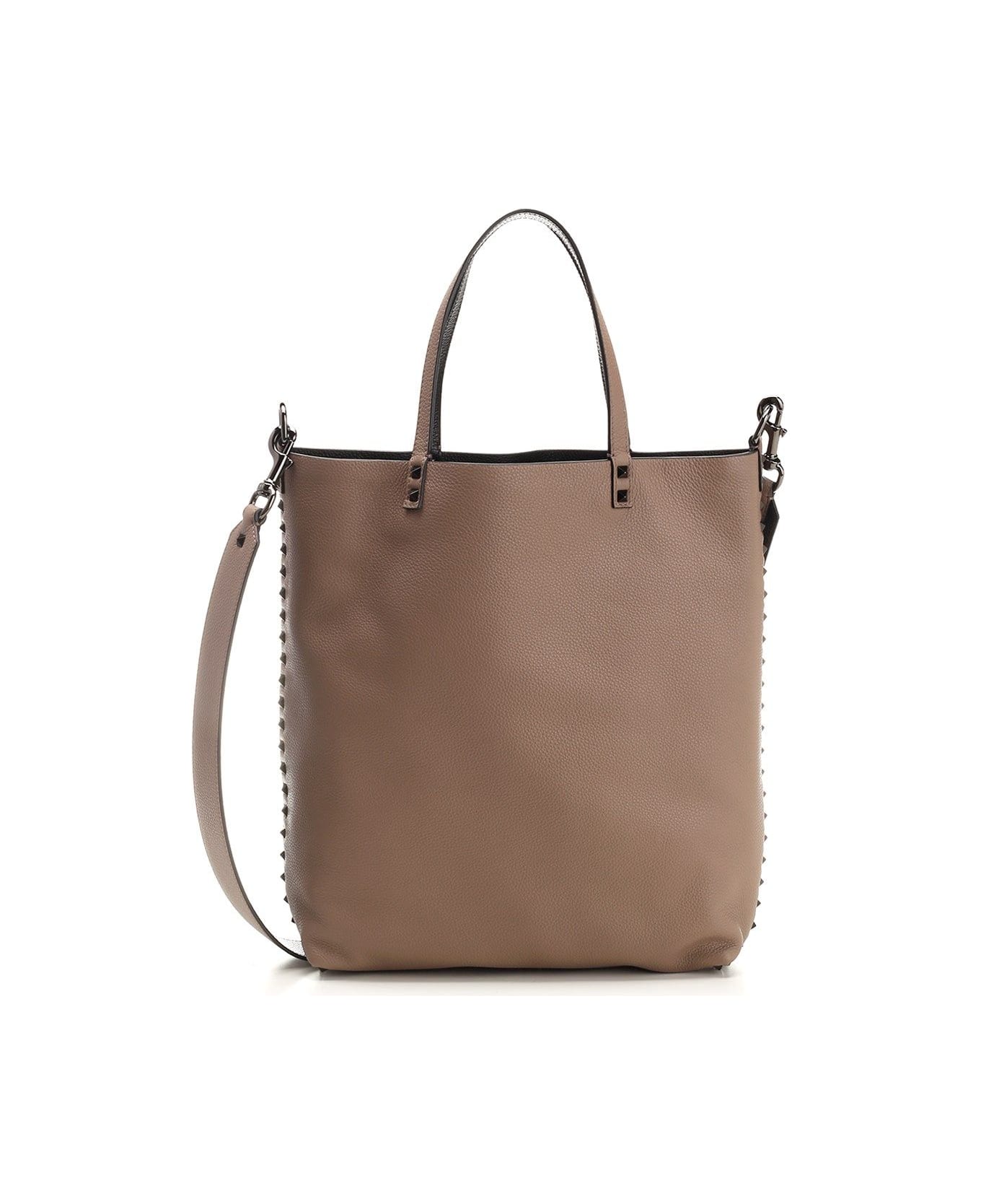 Valentino Garavani 'rockstud' Tote Bag - Brown