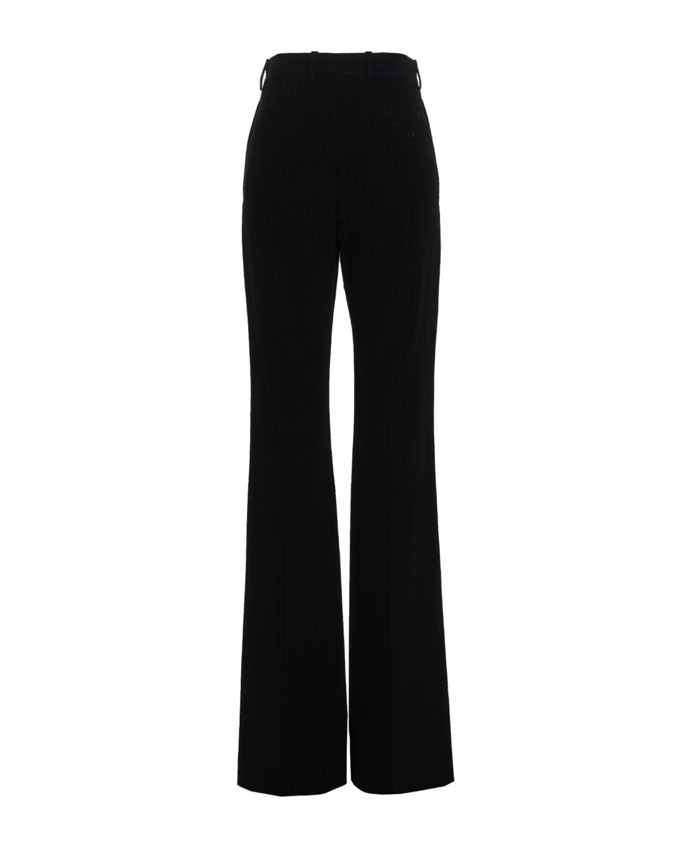 Balenciaga Twill Pin Stripe Pants - White/Black