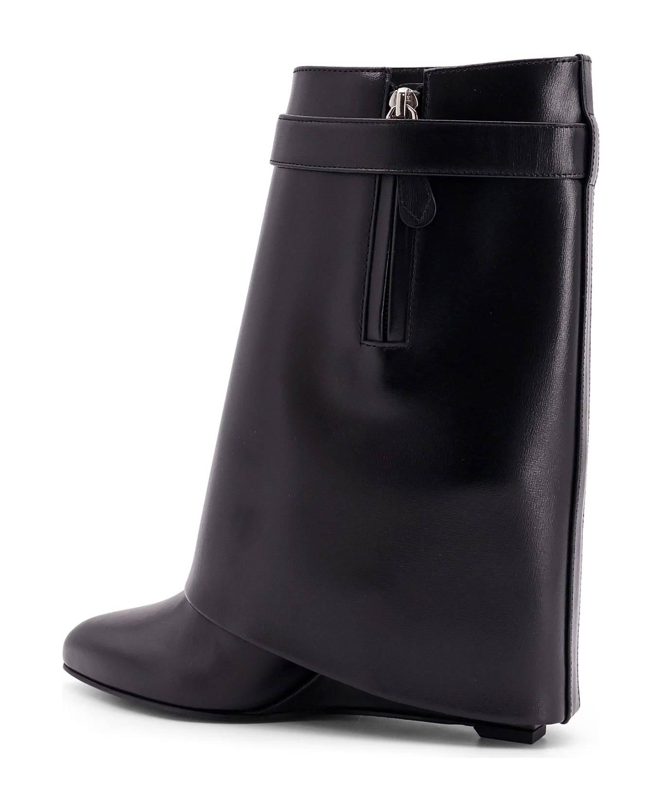 Givenchy Sharklock Leather Ankle Boots - Black