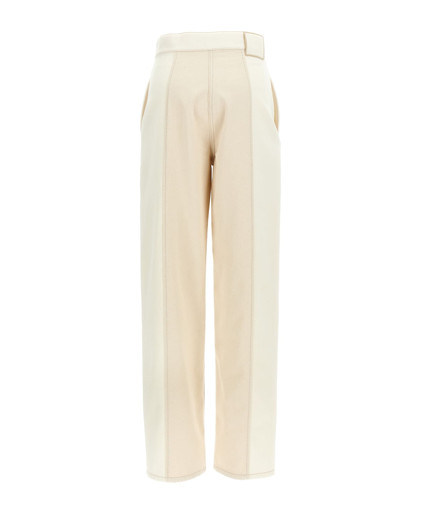 Fendi Two-tone Denim Jeans - White