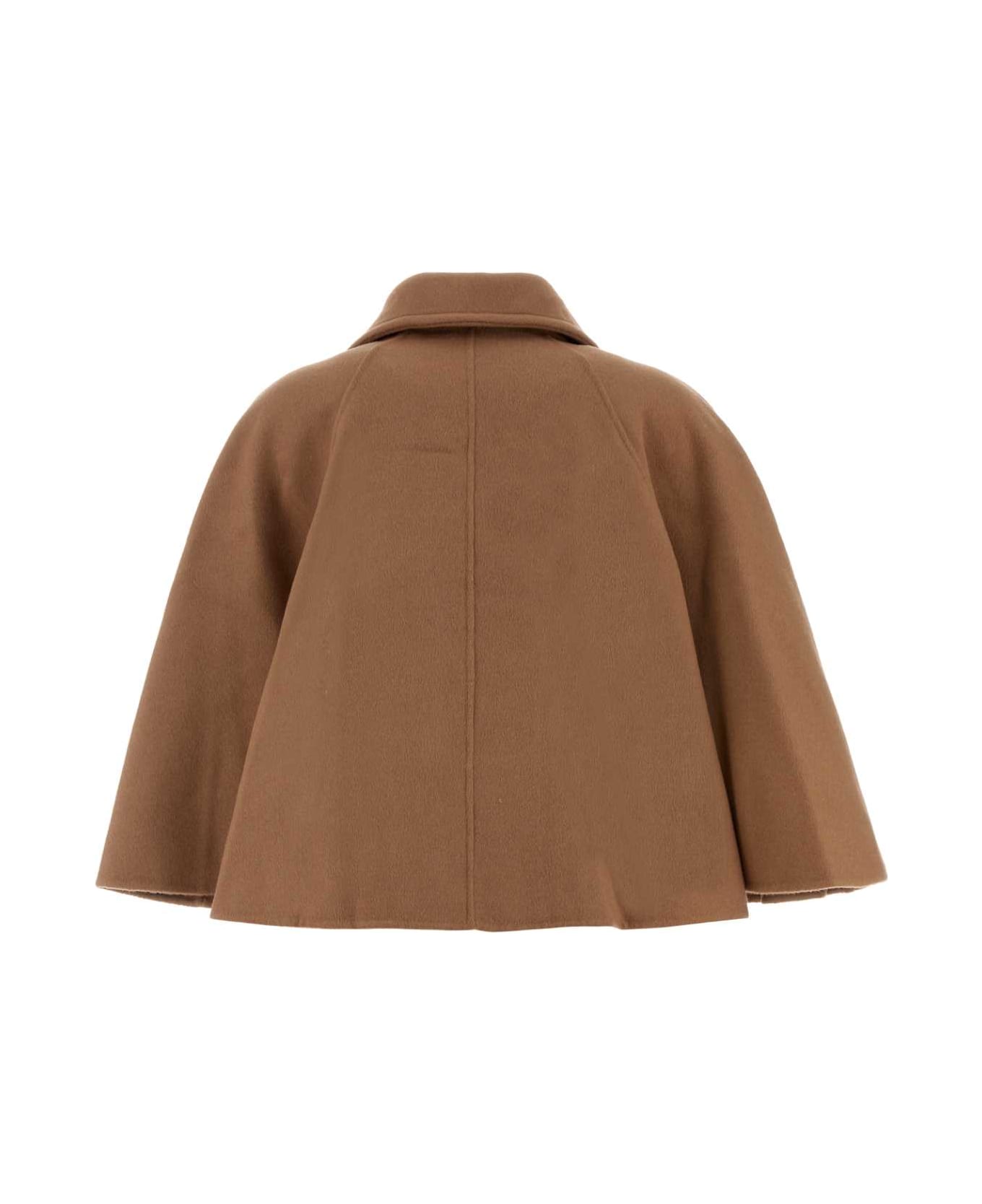 Zimmermann Peach Wool Blend Hypnotic Cape - PECAN