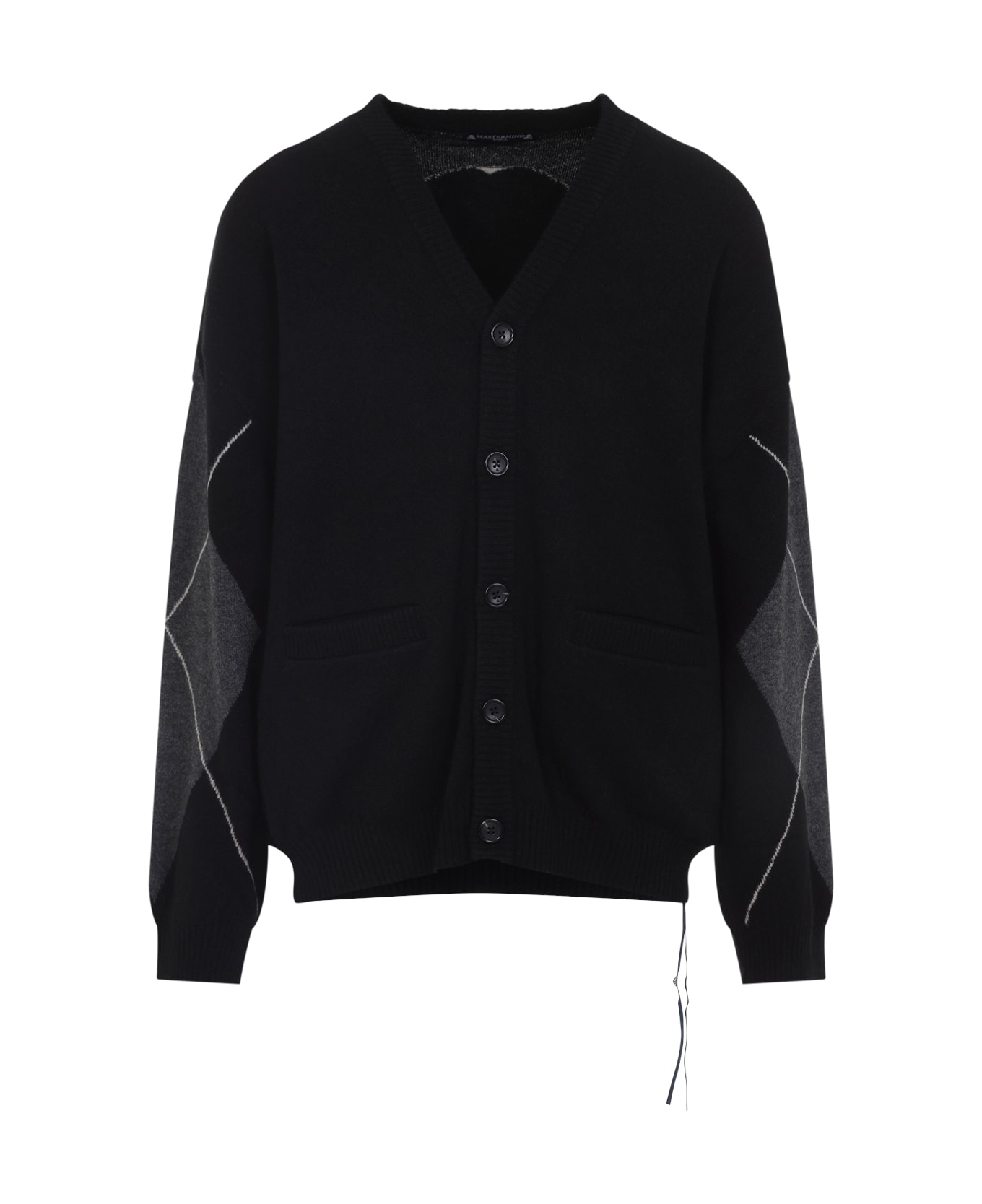 MASTERMIND WORLD Argyle Cardigan - Black