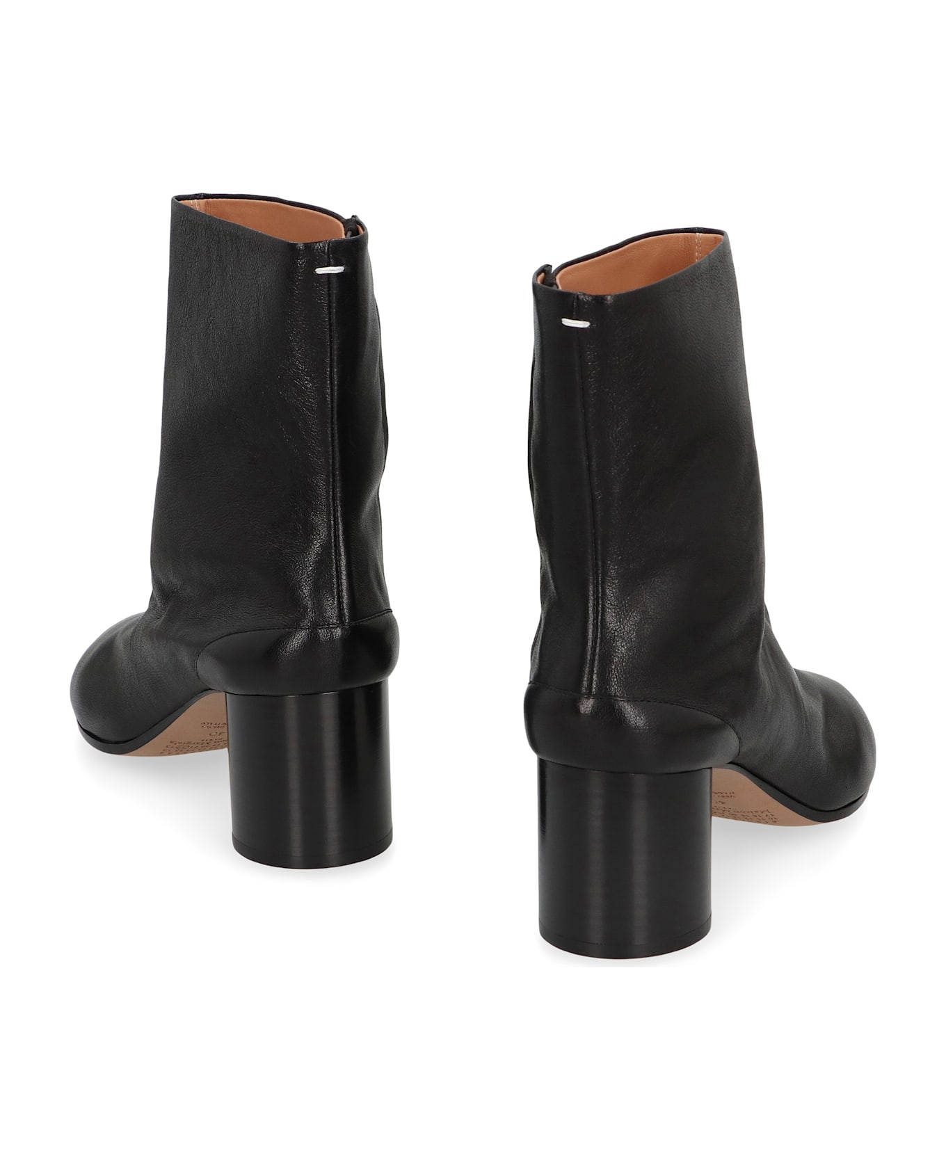 Maison Margiela Tabi Leather Ankle Boots - black ブーツ