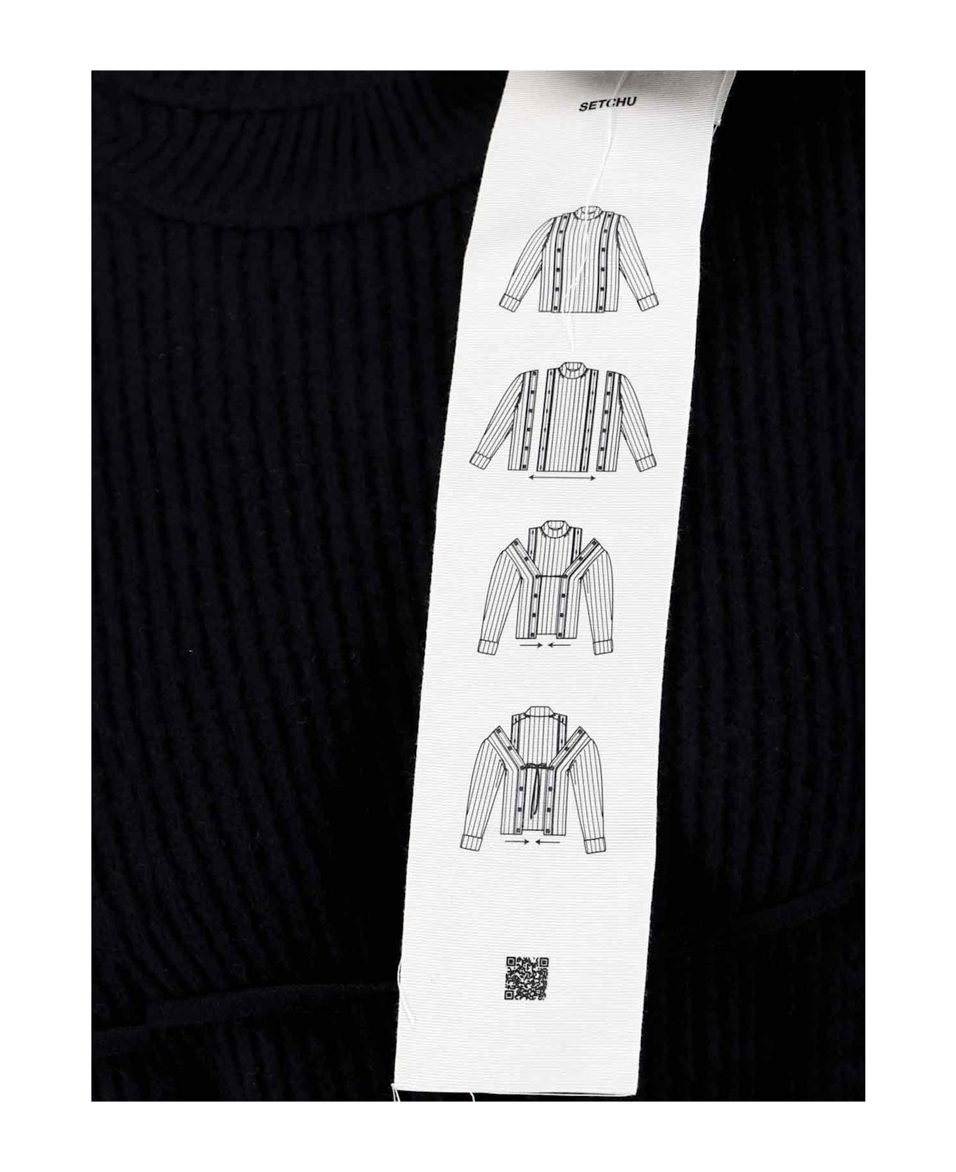 Setchu Wool And Cashmere Blend Sweater - Black  