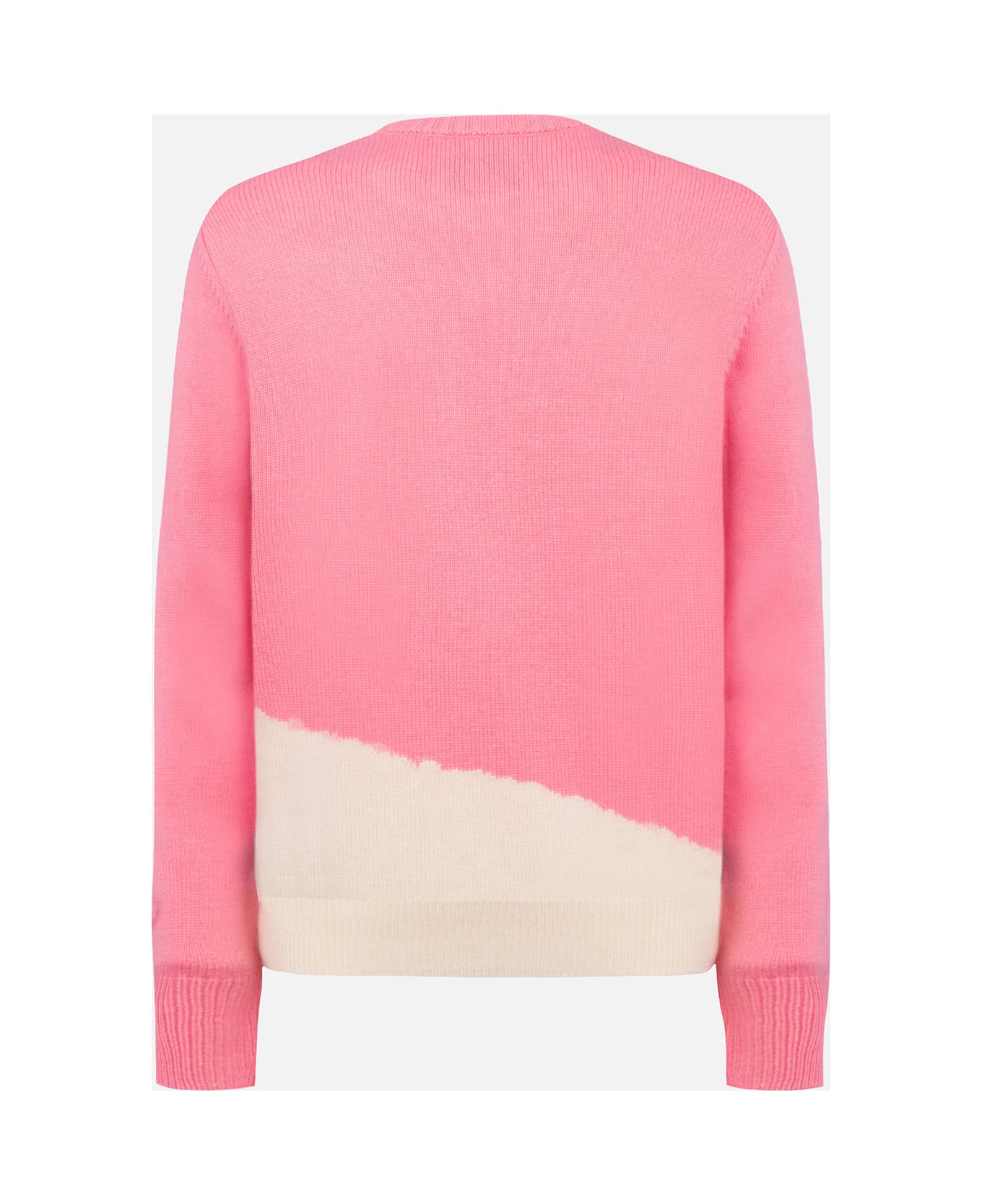 MC2 Saint Barth Woman Cashmere Blend Sweater New Queen With Postcard Jacquard - PINK