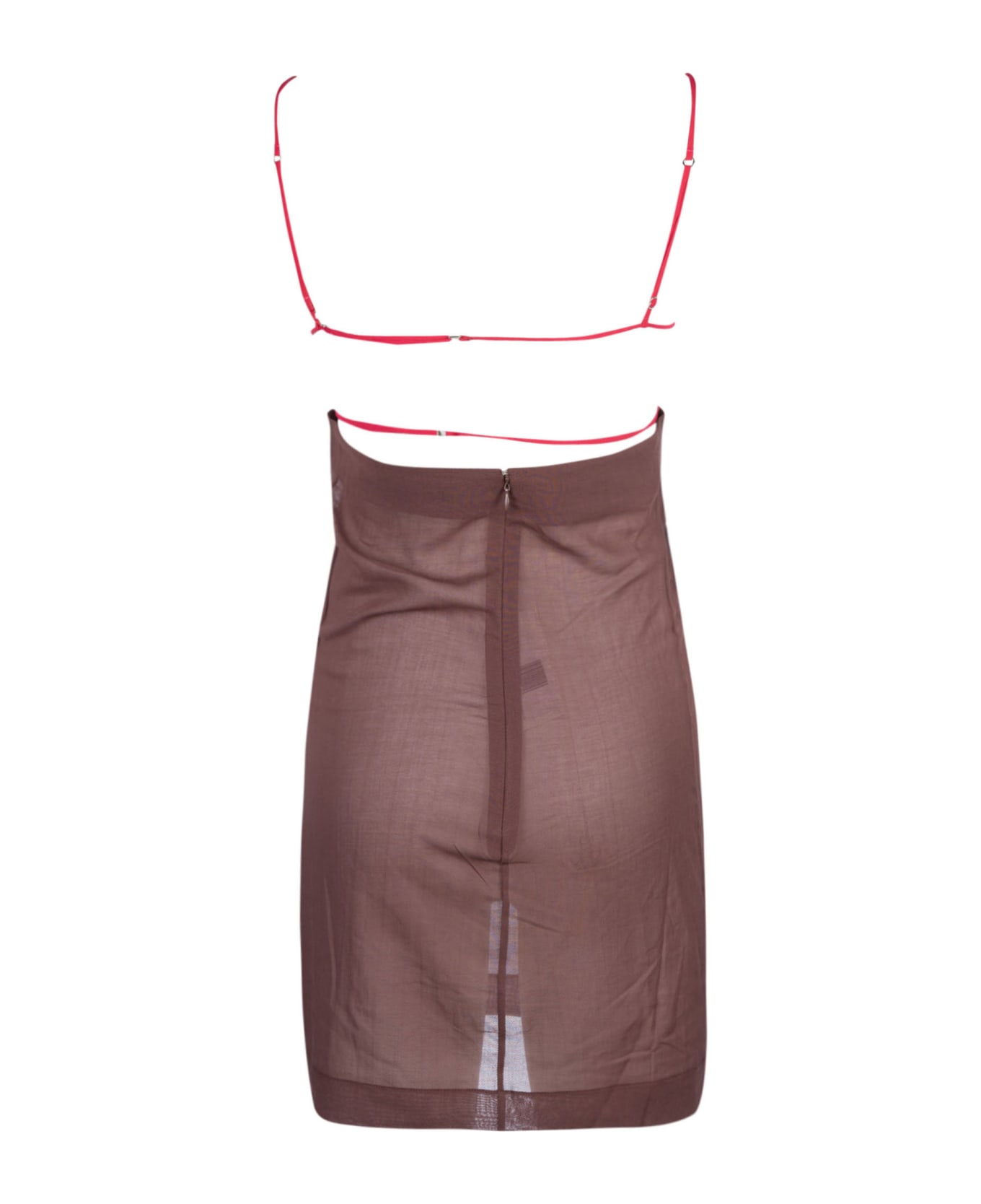 Nensi Dojaka U-wire Mini Fitted Dress - Hot Pink