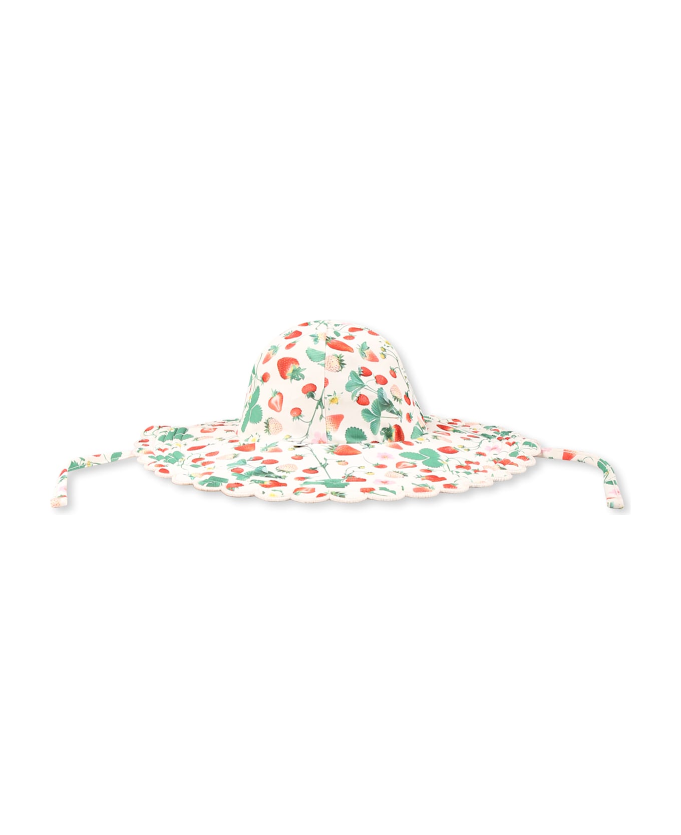 Molo Ivory Cloche For Girl With Strawberries - Ivory