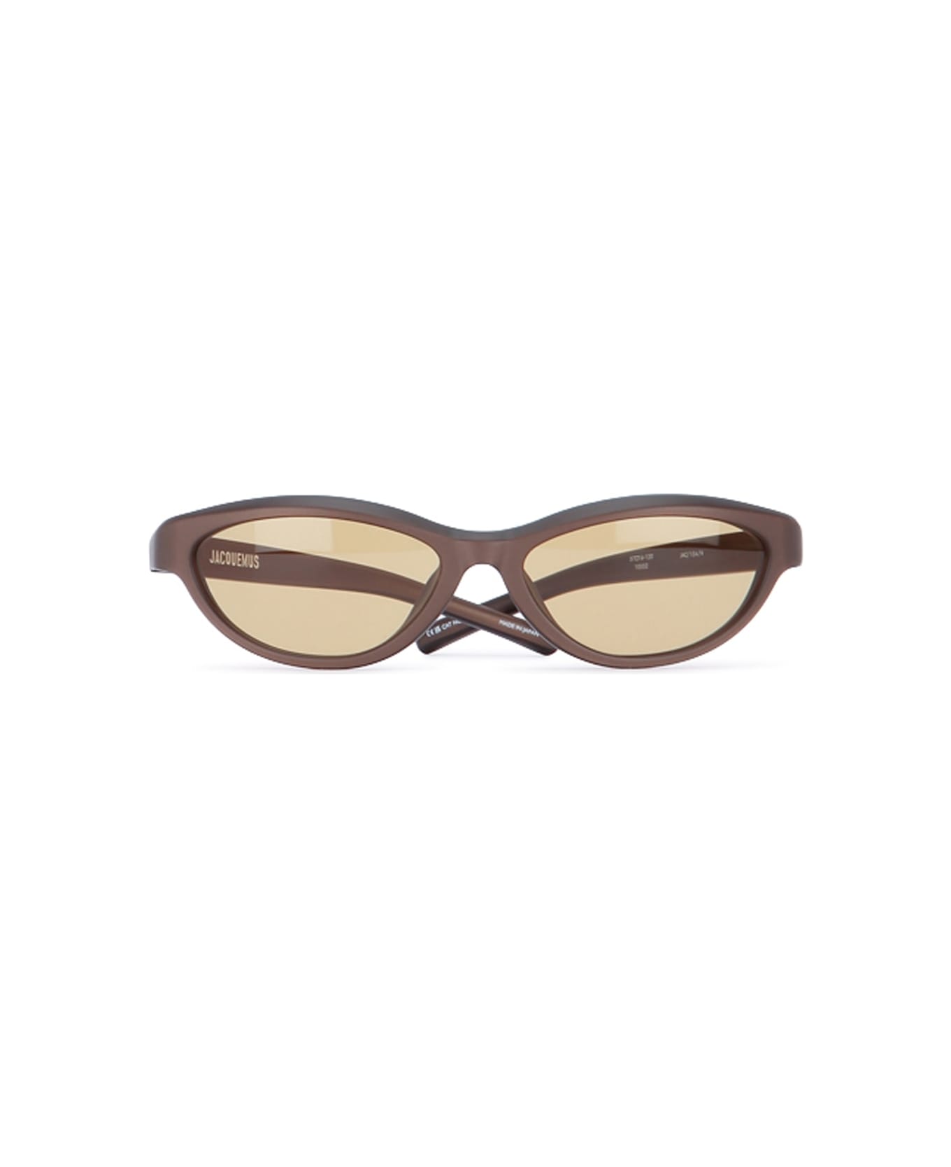 Jacquemus Les Lunettes Curvo - DARKBROWNMATT