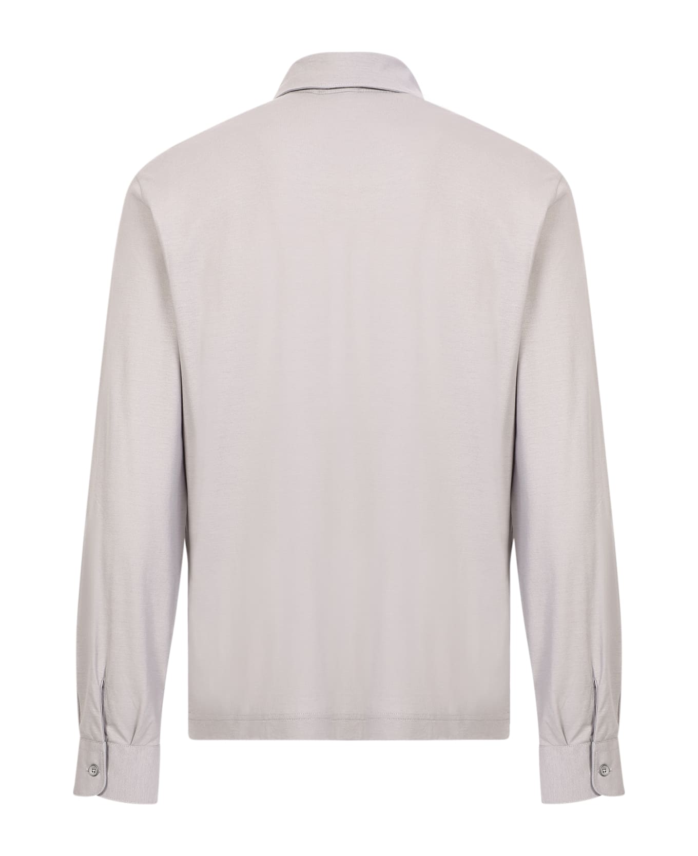 Herno Grey Jersey Polo Shirt - Grey
