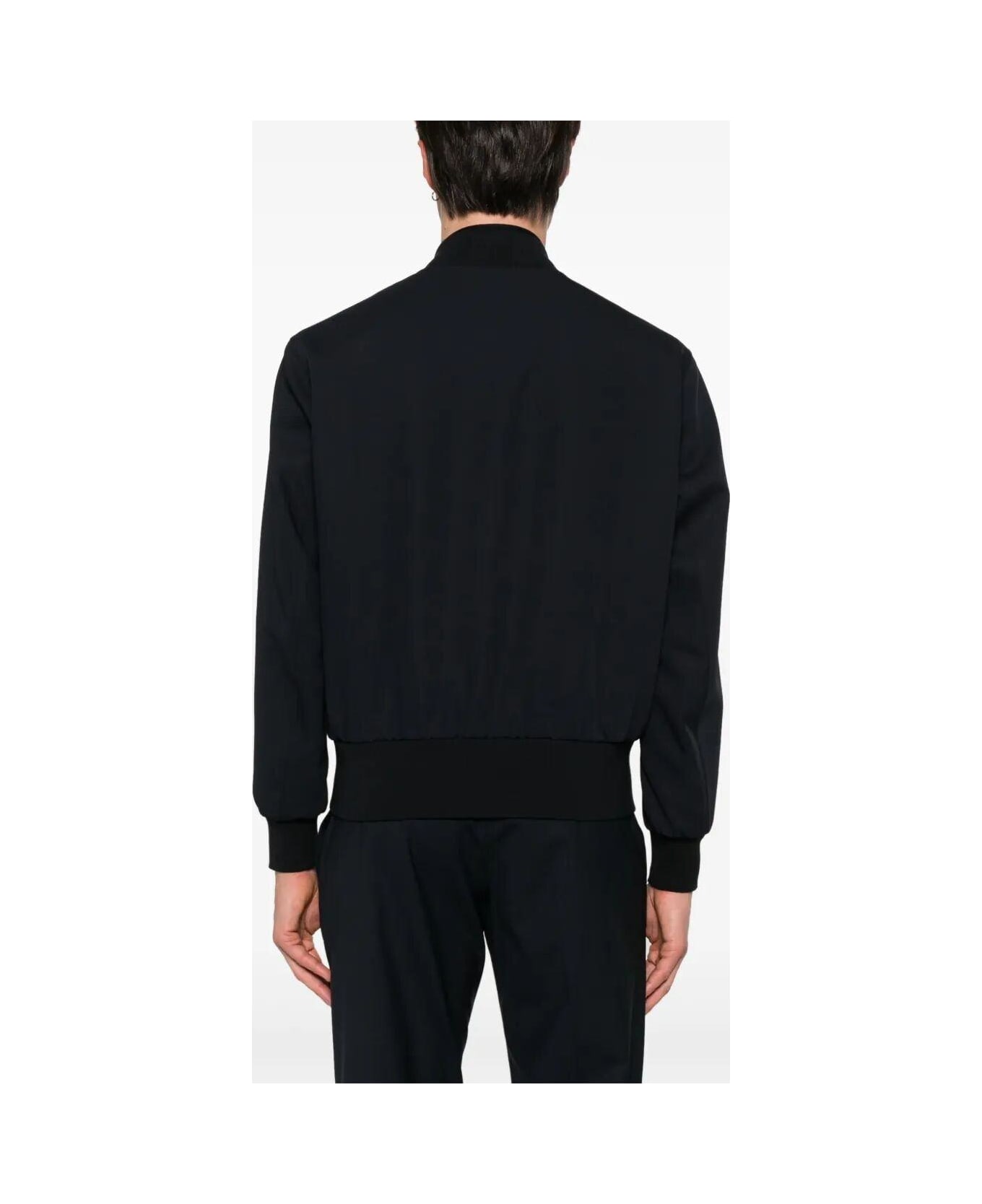 Lardini Zip-up Bomber Jacket - Blue