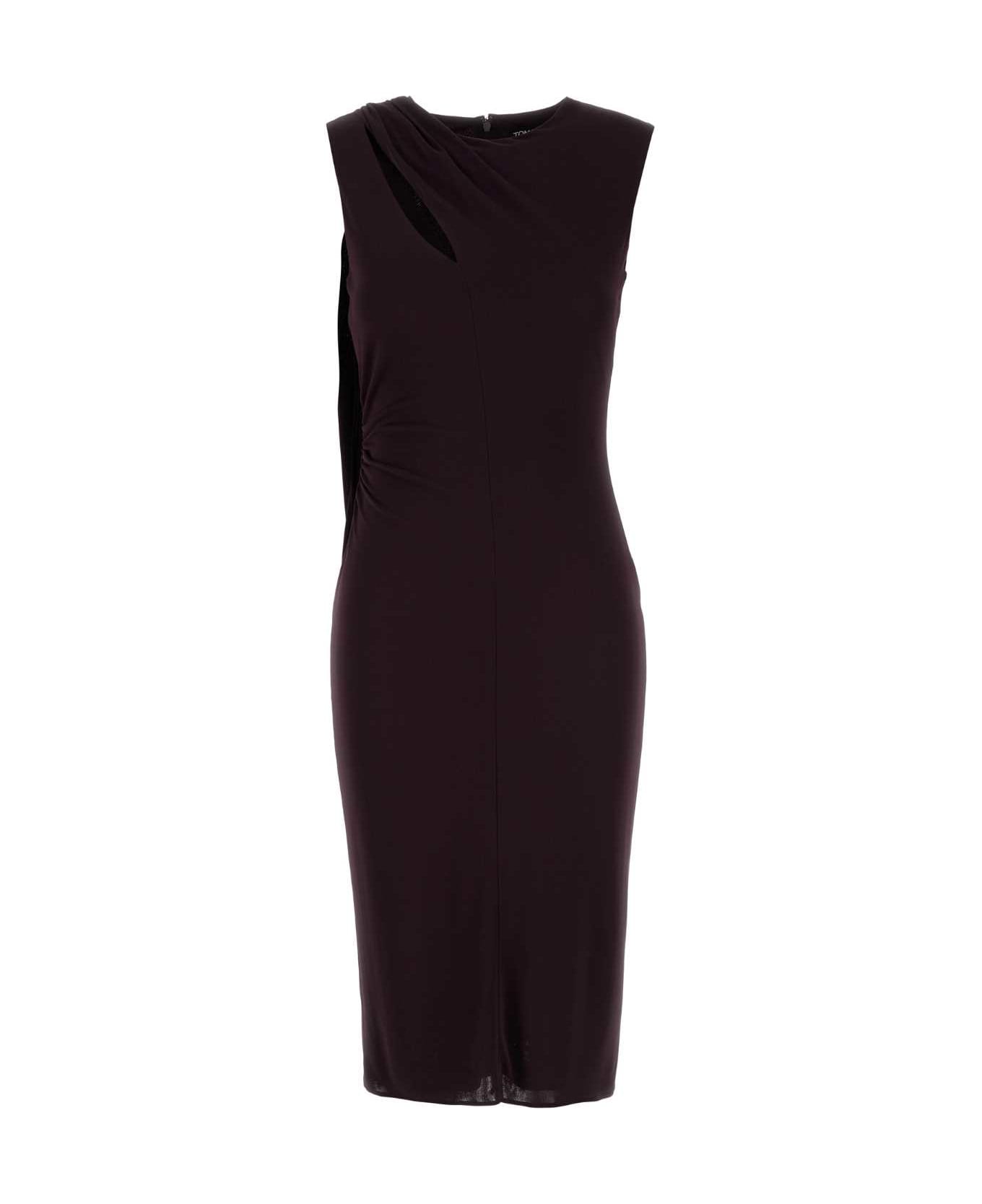 Tom Ford Plum Viscose Dress - PLUM