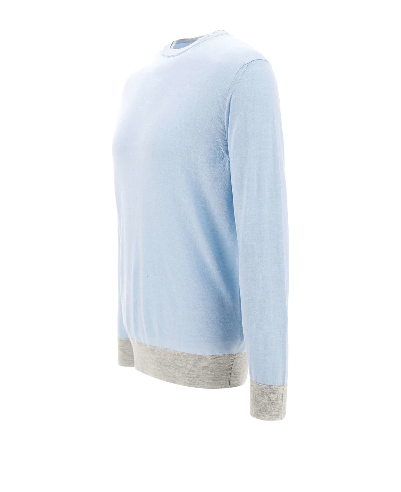 Eleventy Wool And Silk Sweater - LIGHT BLUE