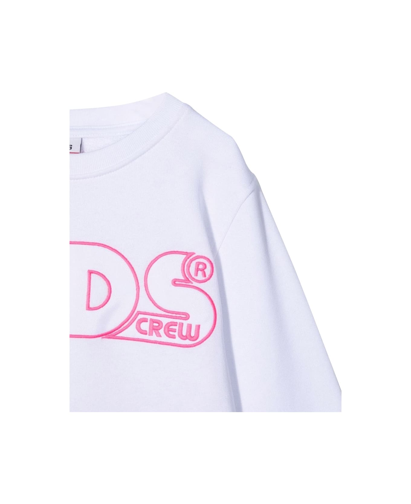 GCDS Sweatshirt Cropped Girl - WHITE