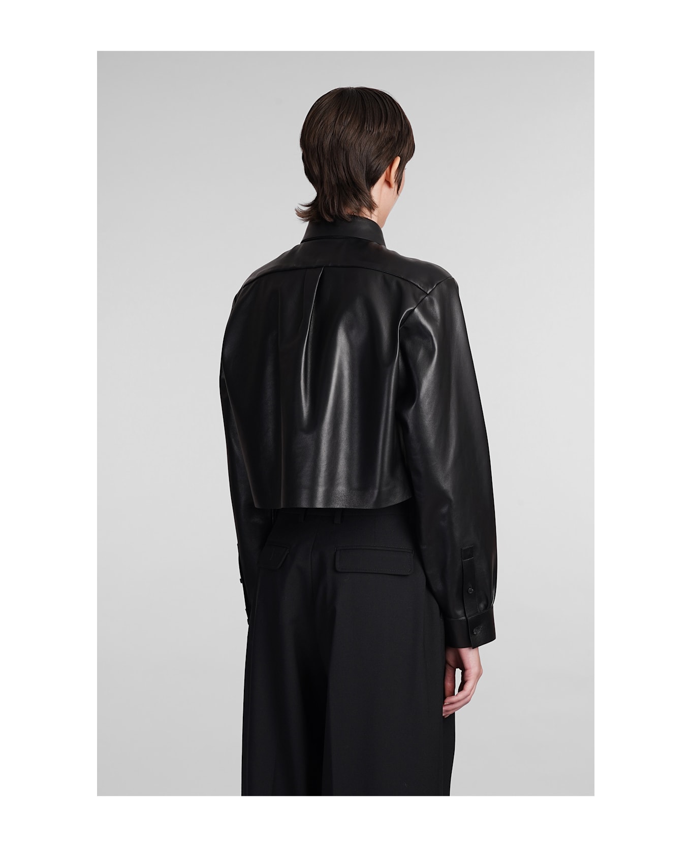 Givenchy Shirt In Black Leather - black