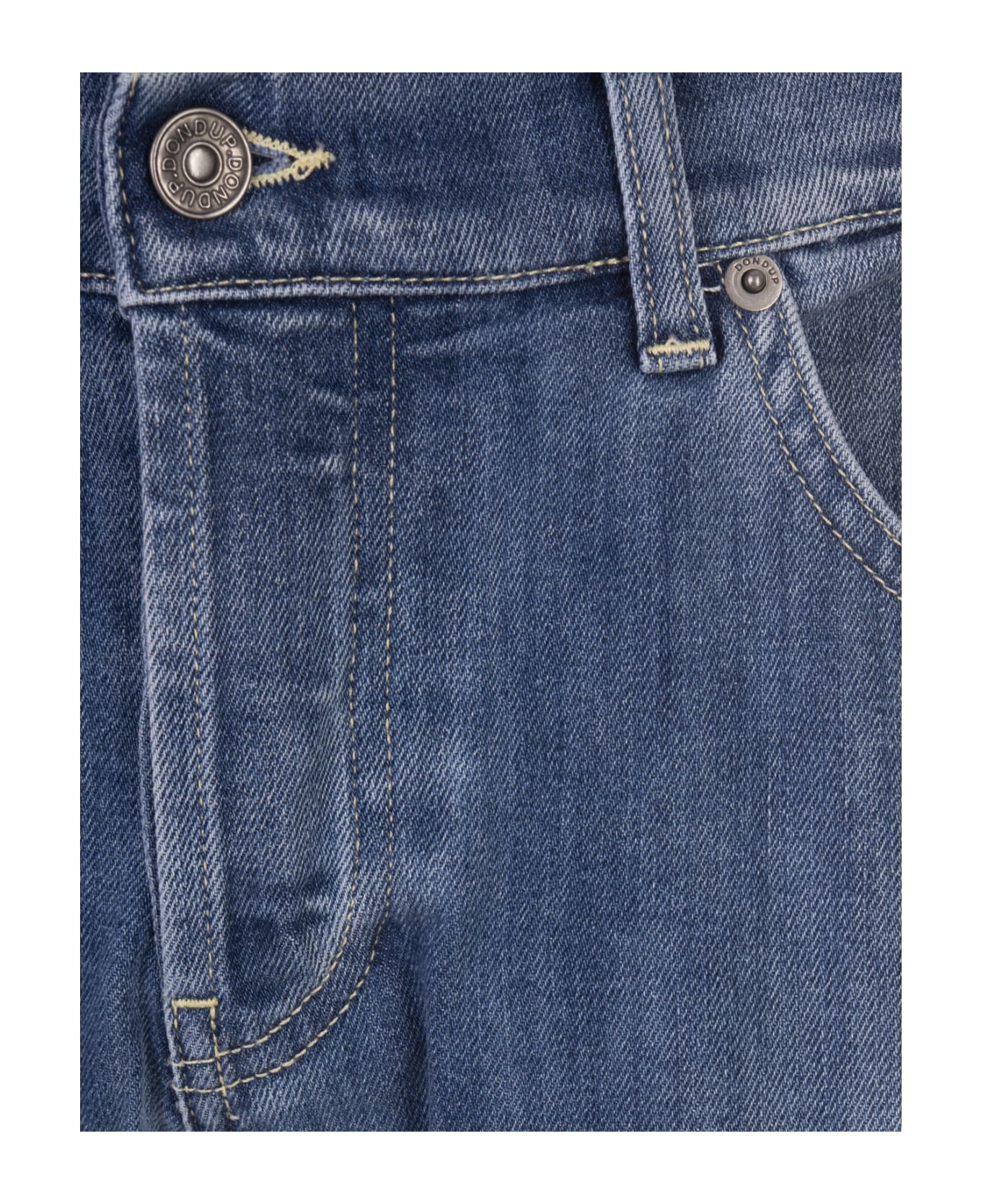 Dondup Mius Slim Fit Jeans In Blue Stretch Denim - Blue デニム